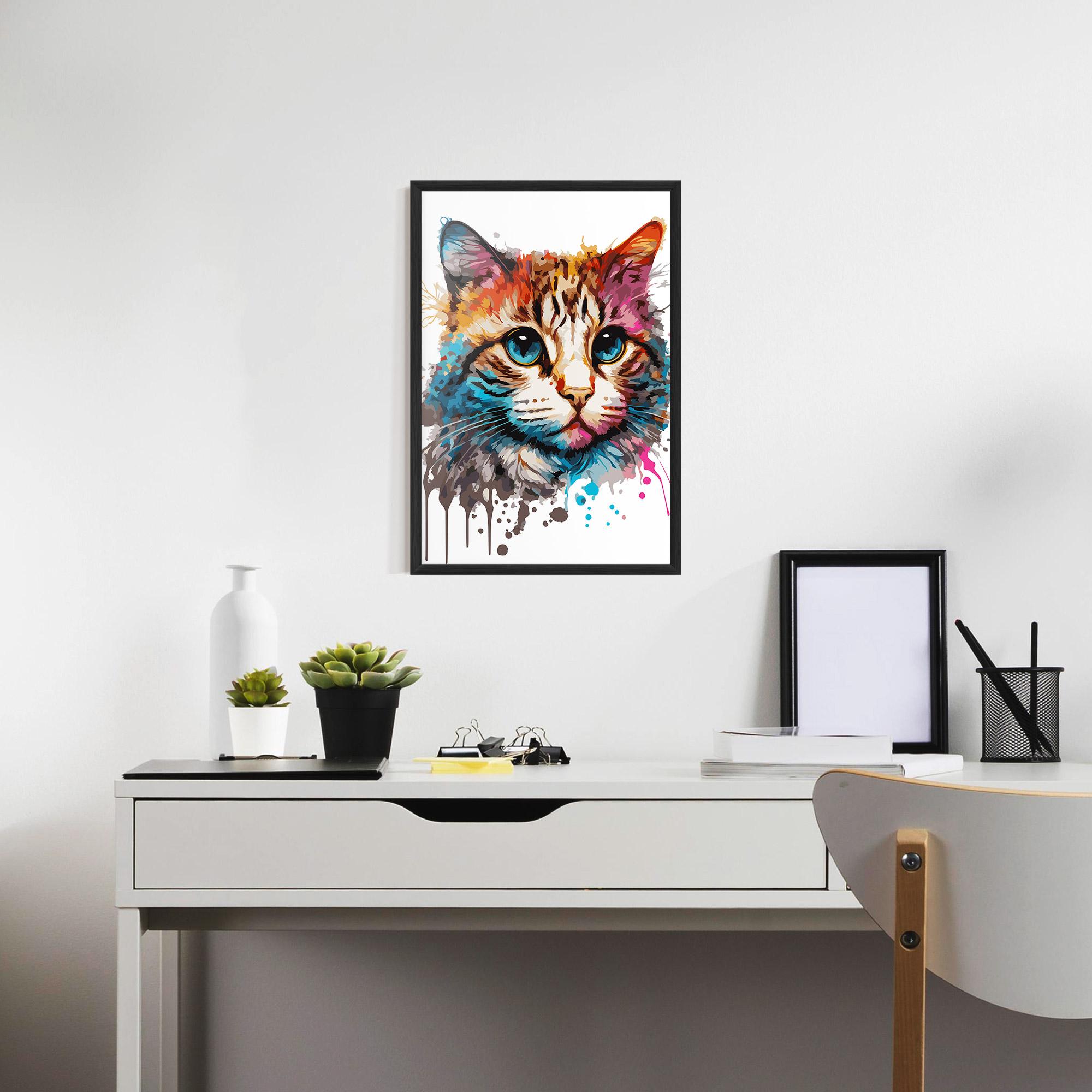 Poster Înrămat Blue Eyes Cat mockup 7