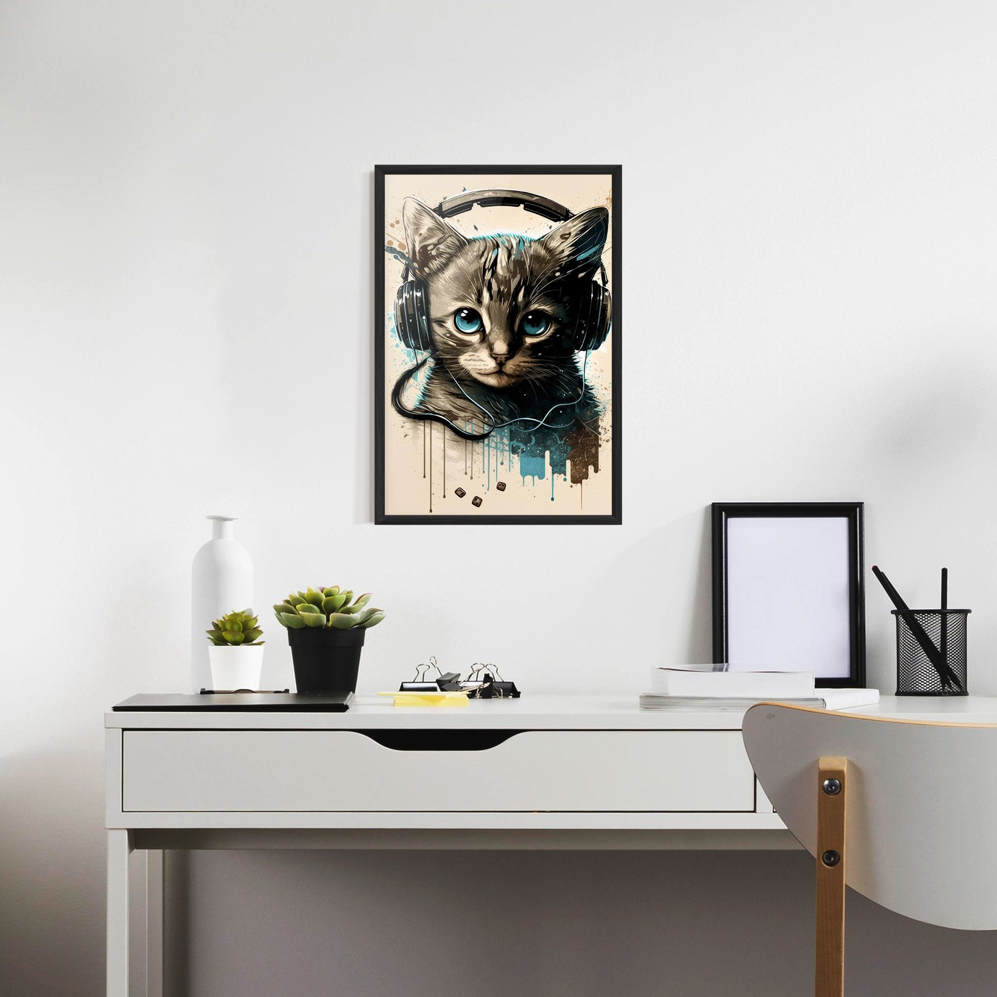 Headphones Cute Cat mockup 7