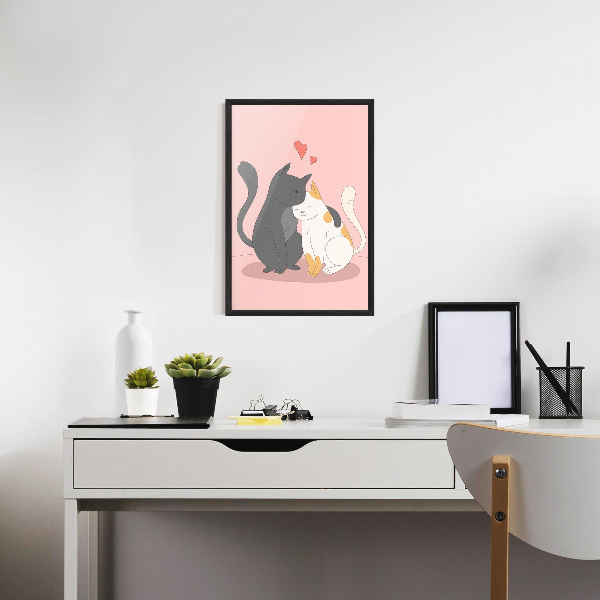 Poster Înrămat Lover Cats mockup 7