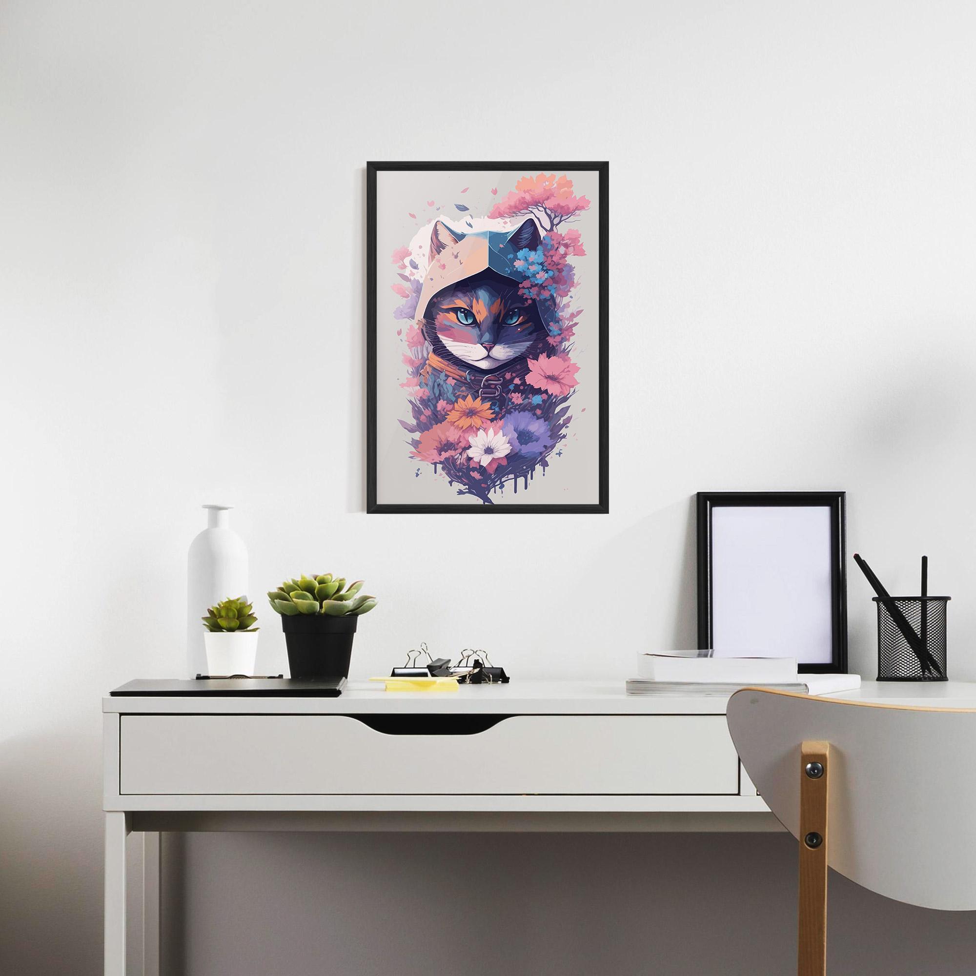 Poster Înrămat Purple Cat mockup 7
