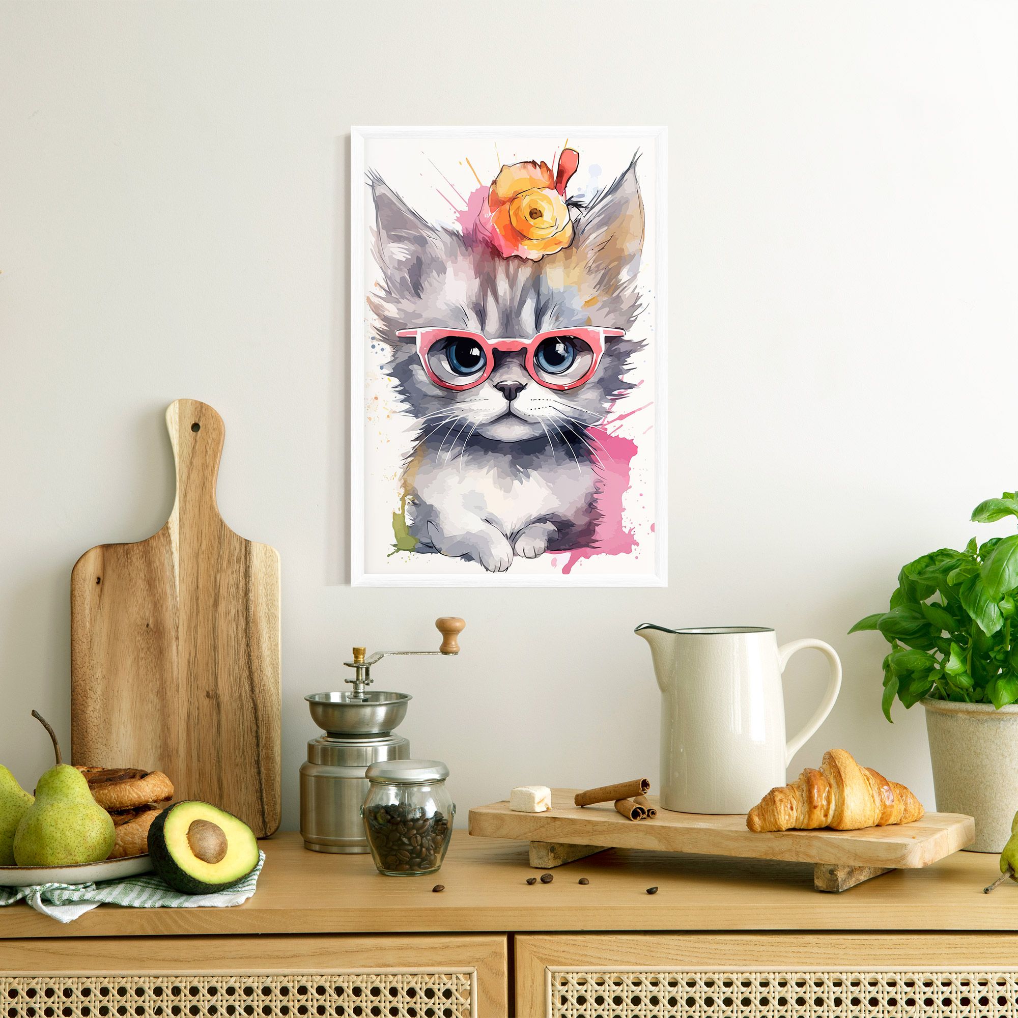Adorable Grey Cat mockup 8