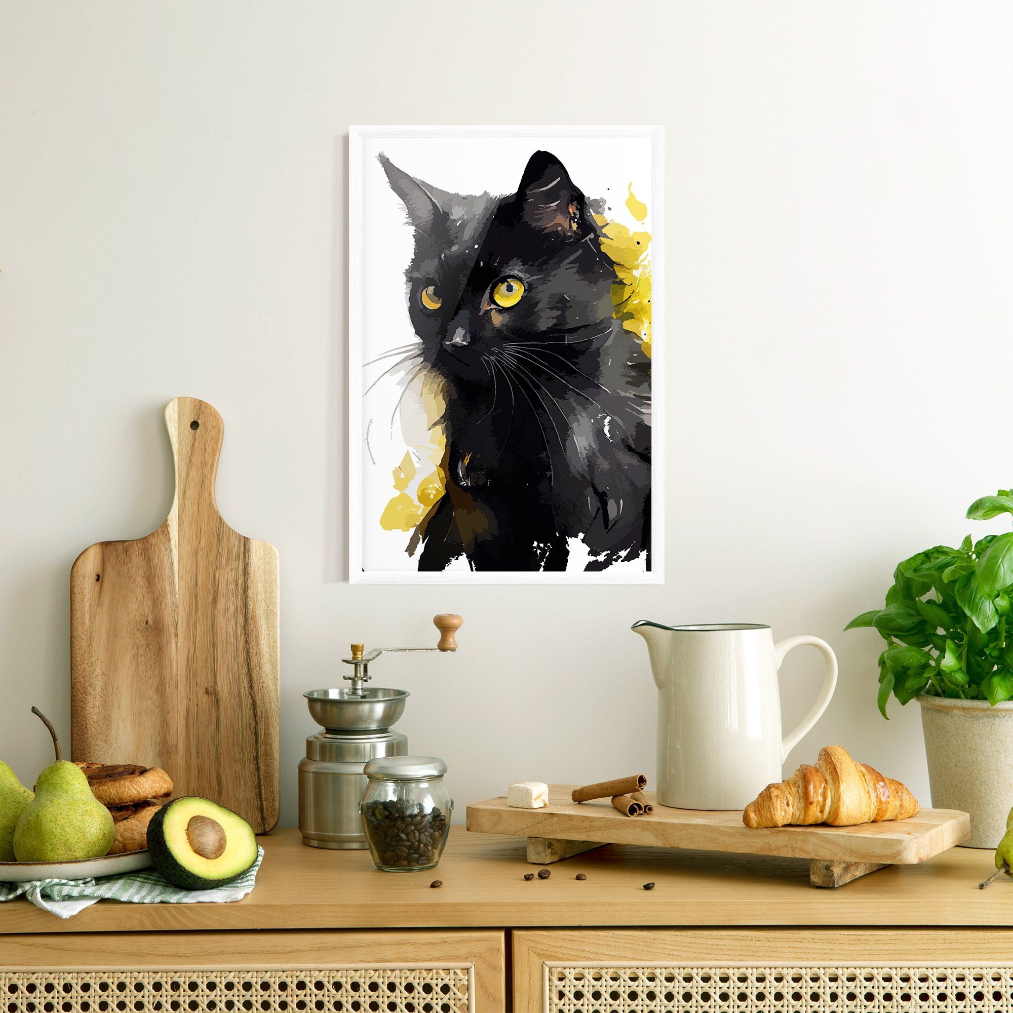 Beautiful Black Cat mockup 8