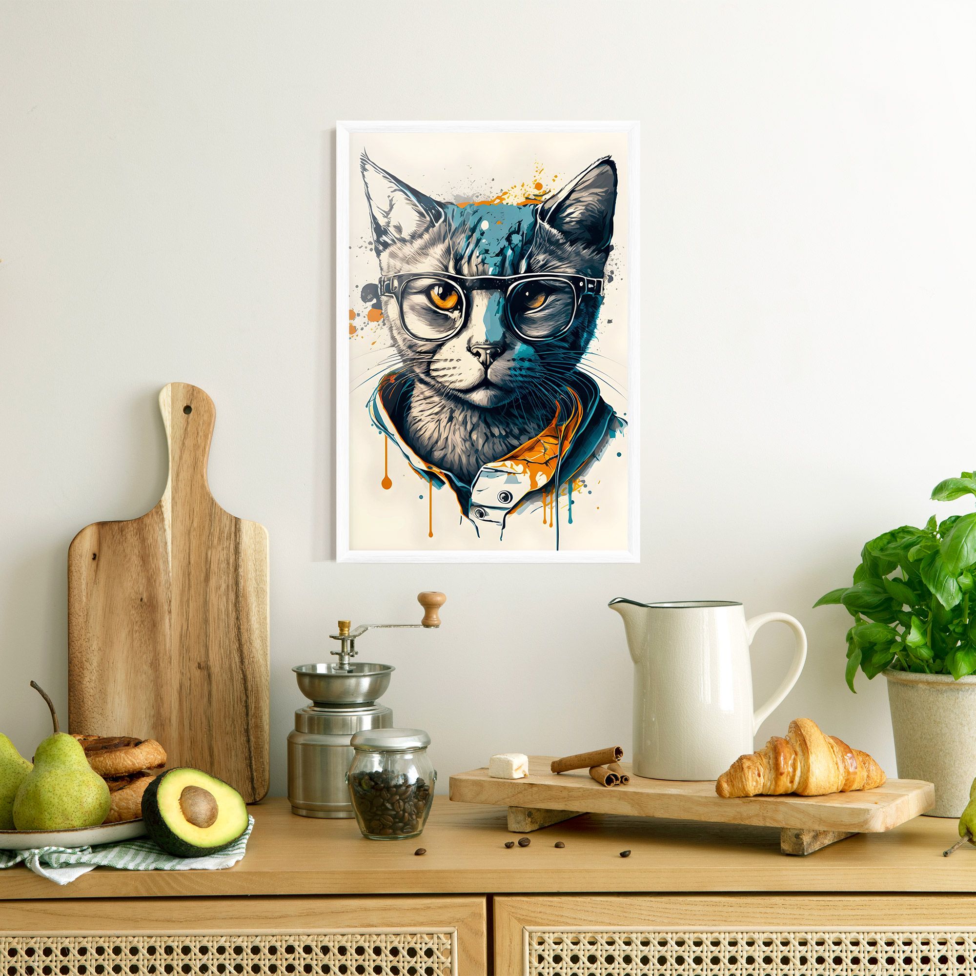 Cat Glasses Art mockup 8