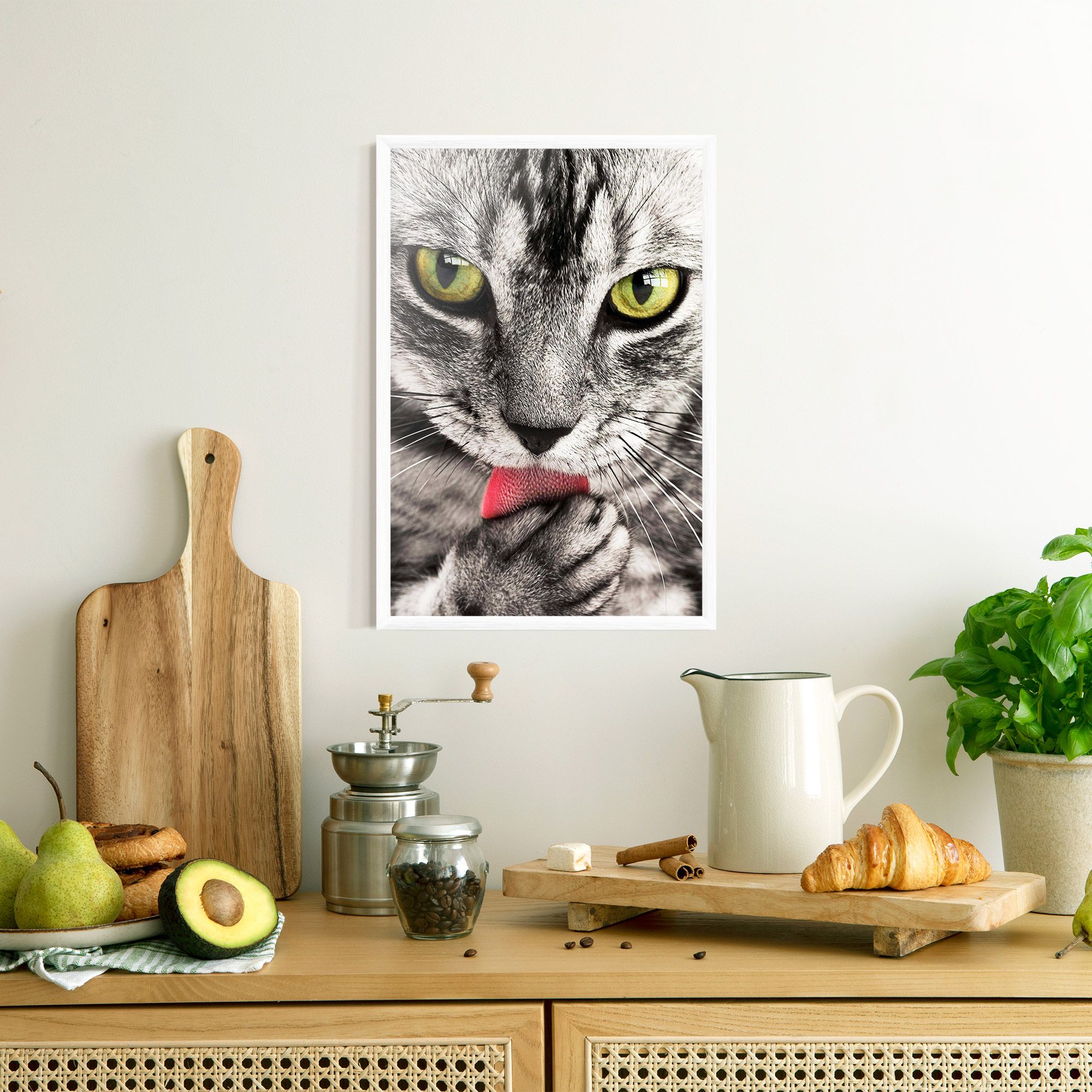 Green Eyes Close Up Cat mockup 8