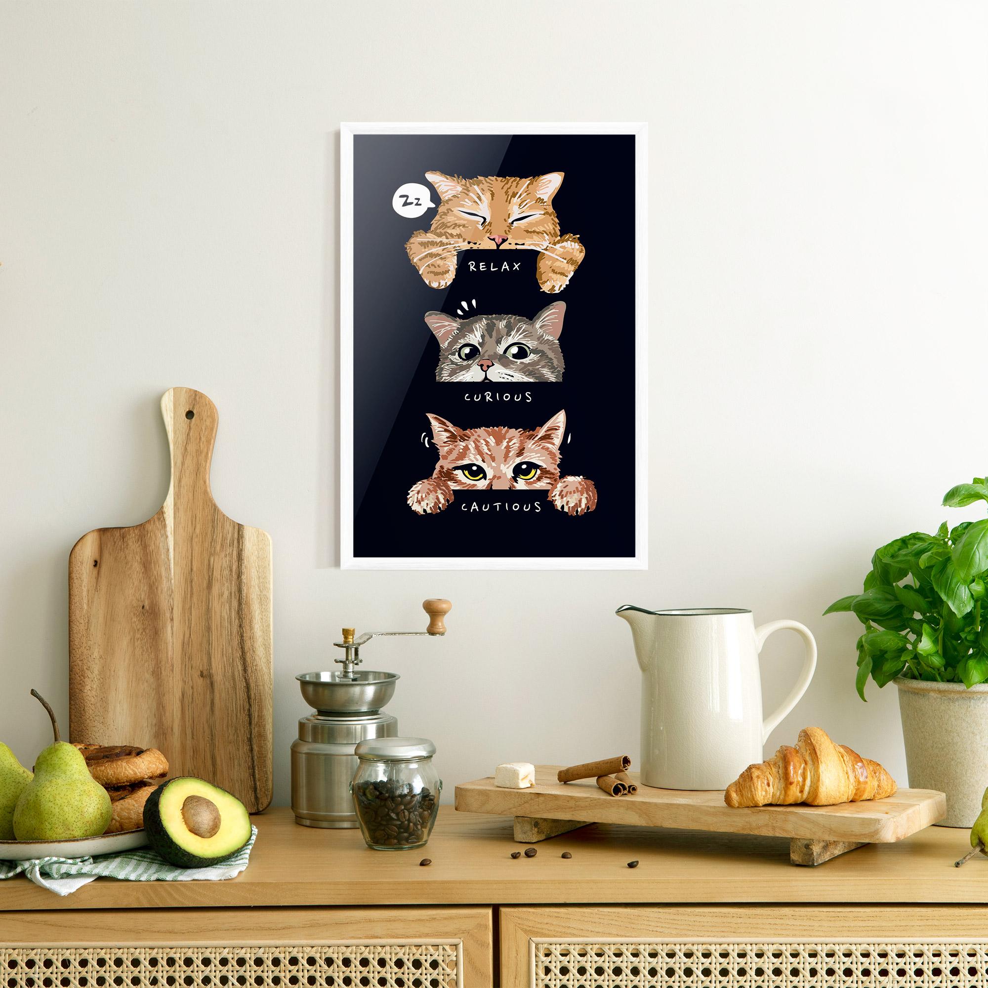 Poster Înrămat Relax Cat mockup 8