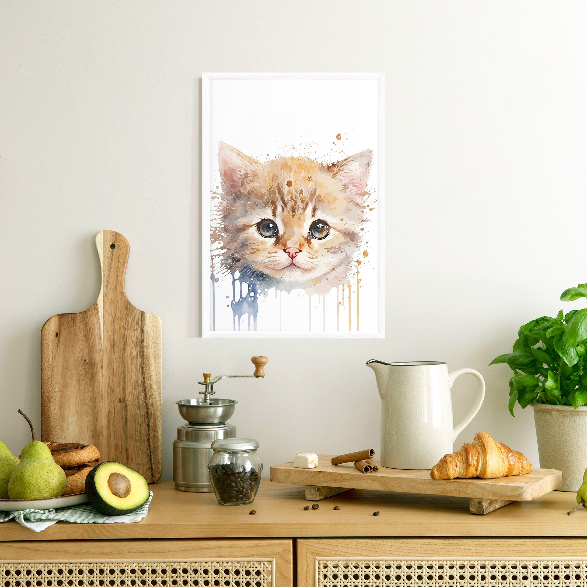 Watercolor Animal Cat mockup 8