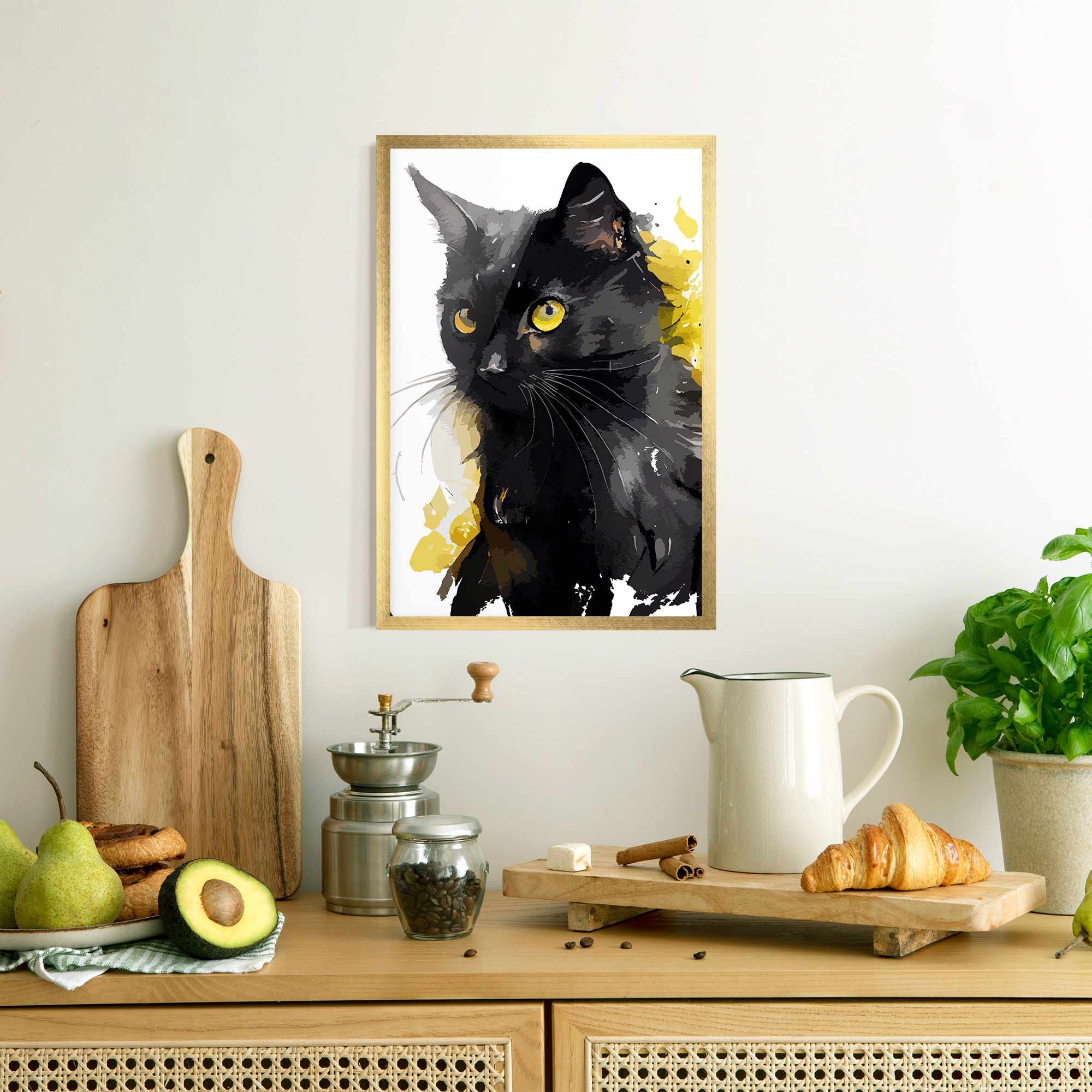 Beautiful Black Cat mockup 8