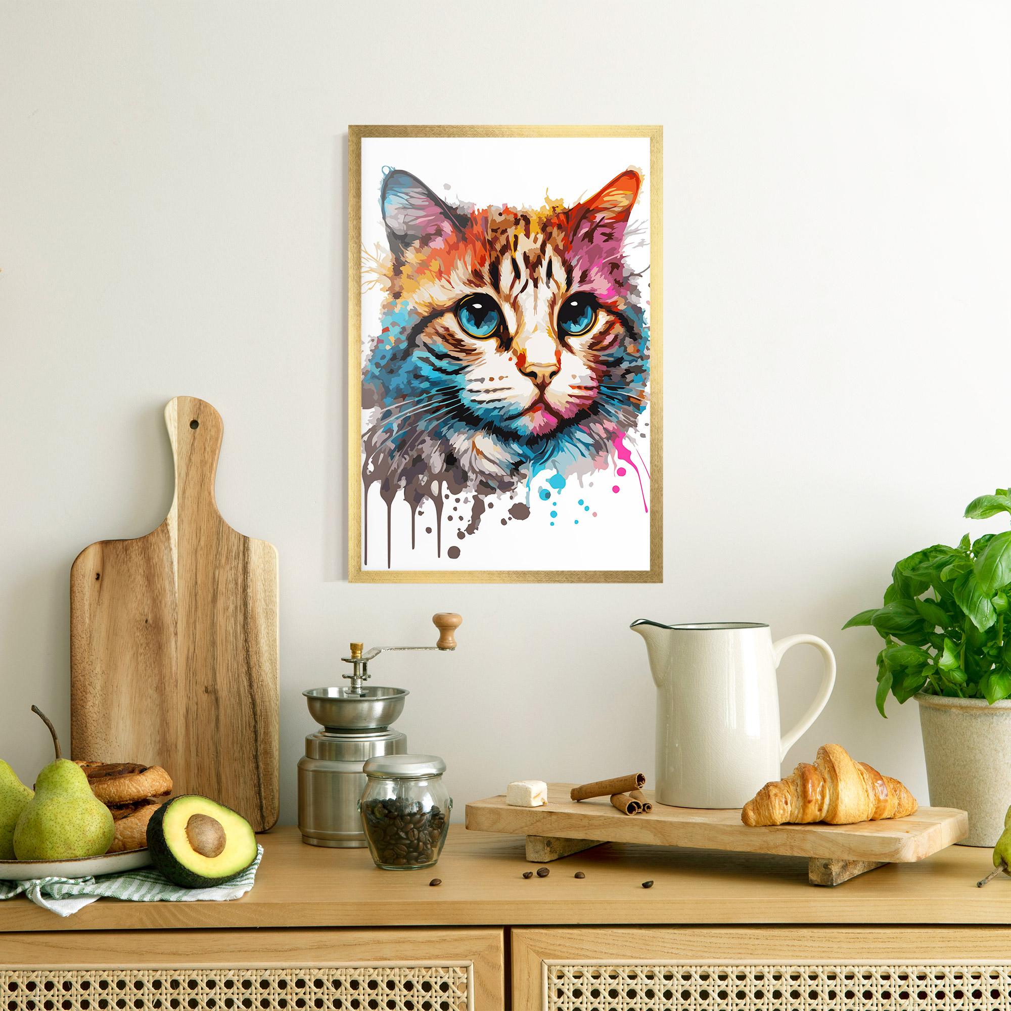 Poster Înrămat Blue Eyes Cat mockup 8