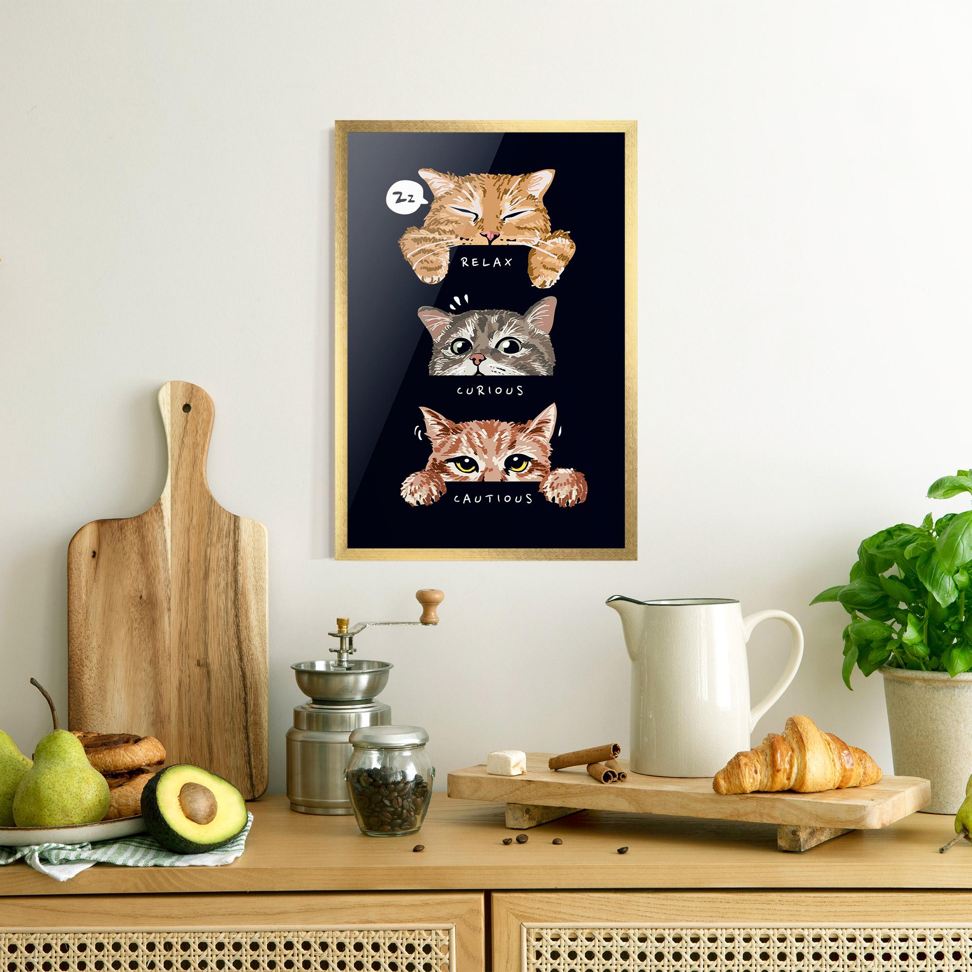 Poster Înrămat Relax Cat mockup 8