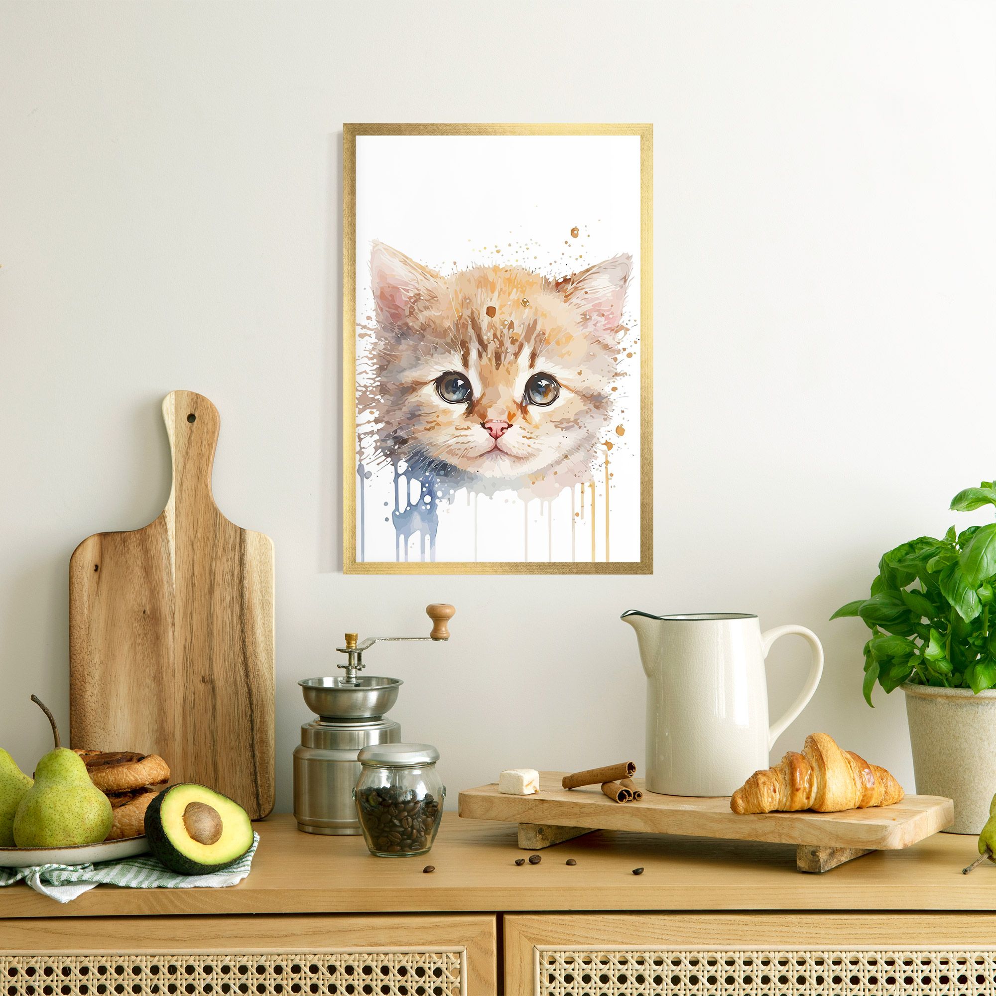 Watercolor Animal Cat mockup 8
