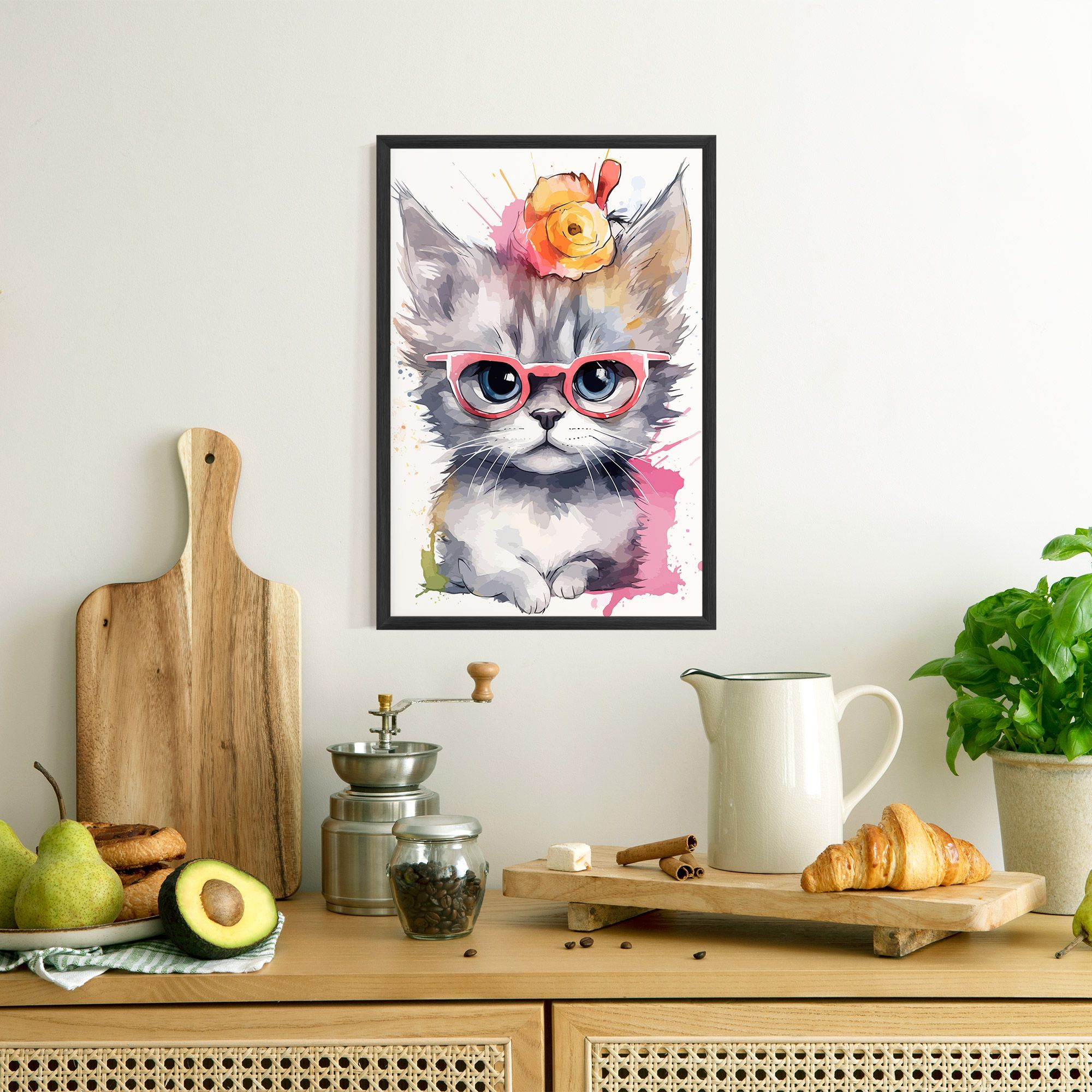 Adorable Grey Cat mockup 8