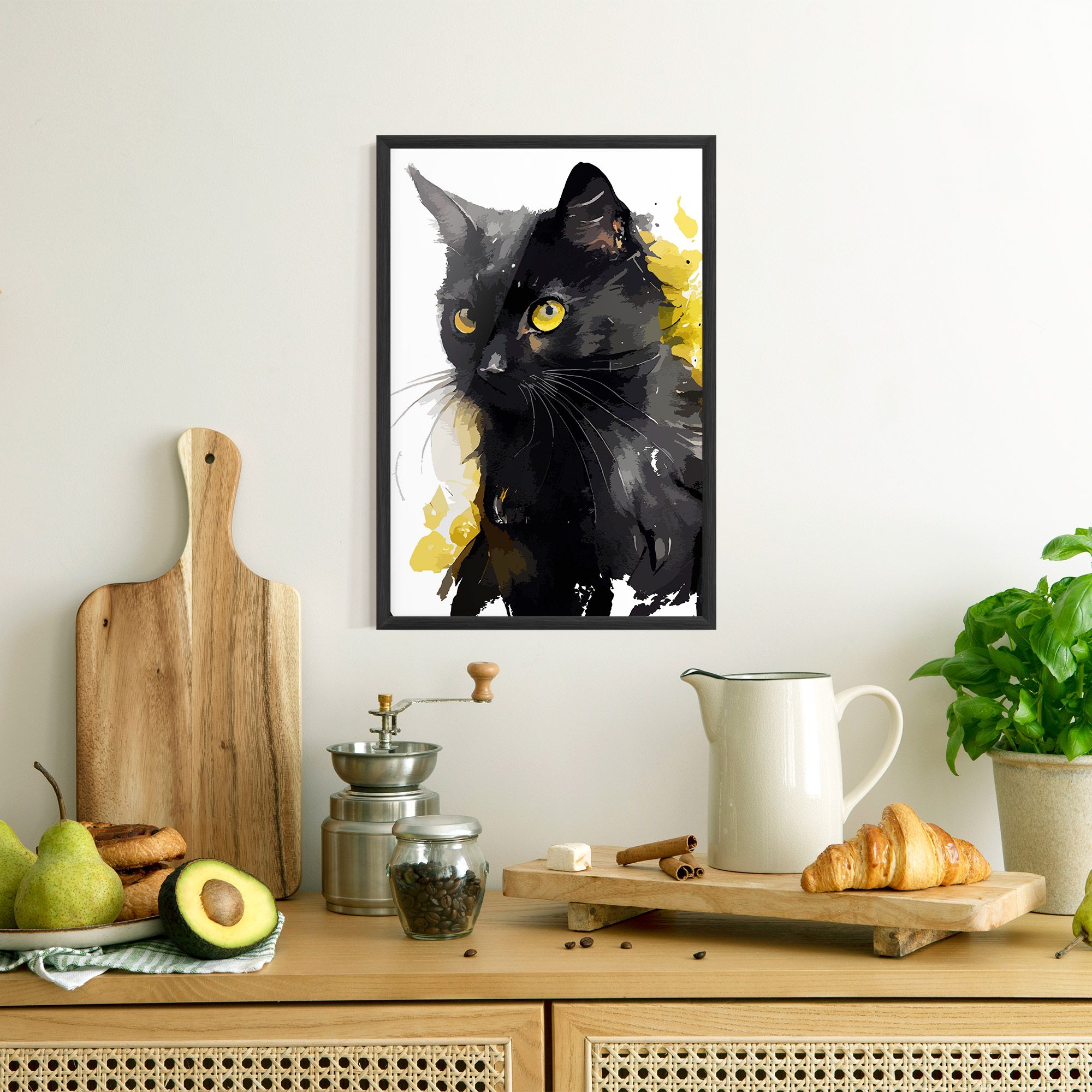 Beautiful Black Cat mockup 8