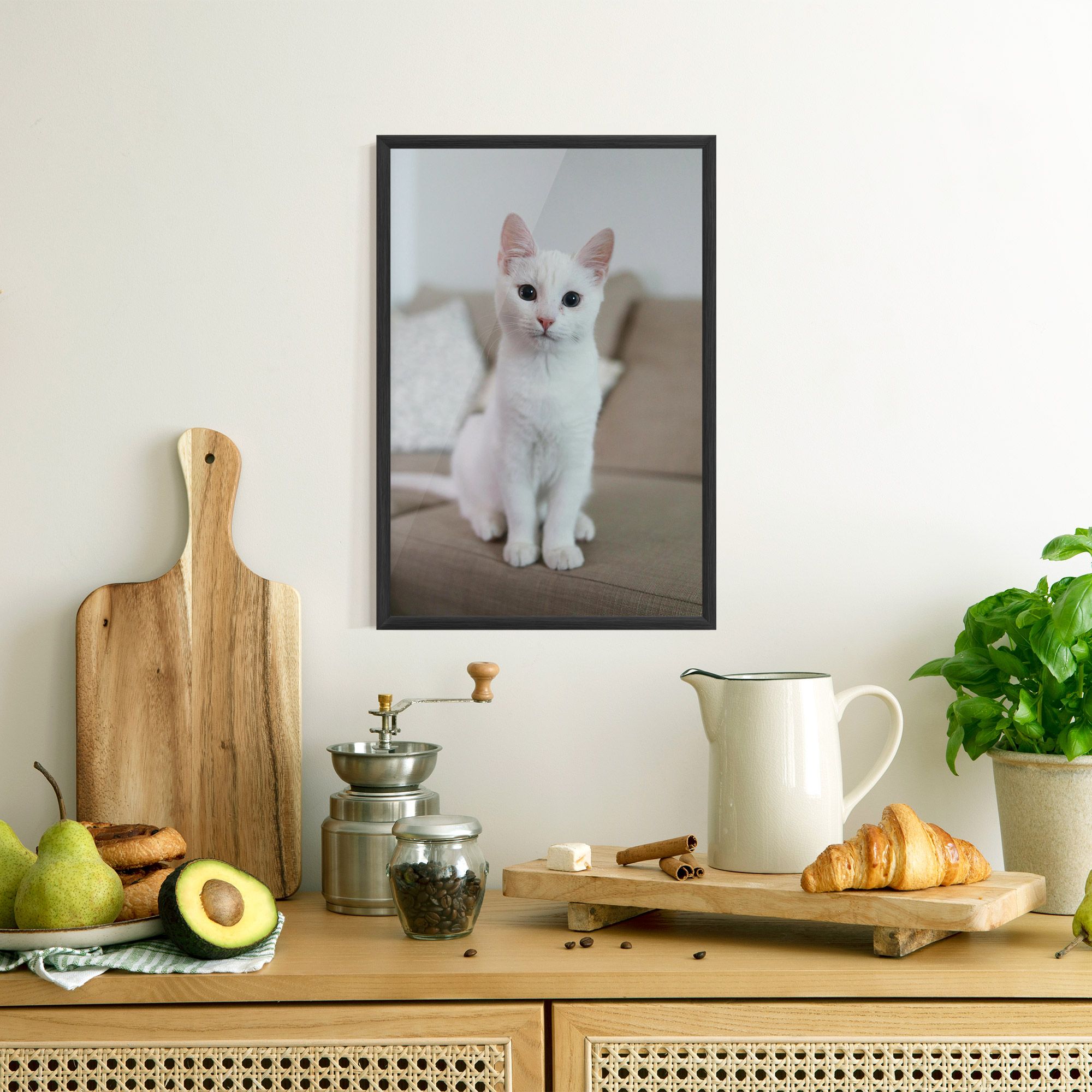 Beautiful White Cat mockup 8