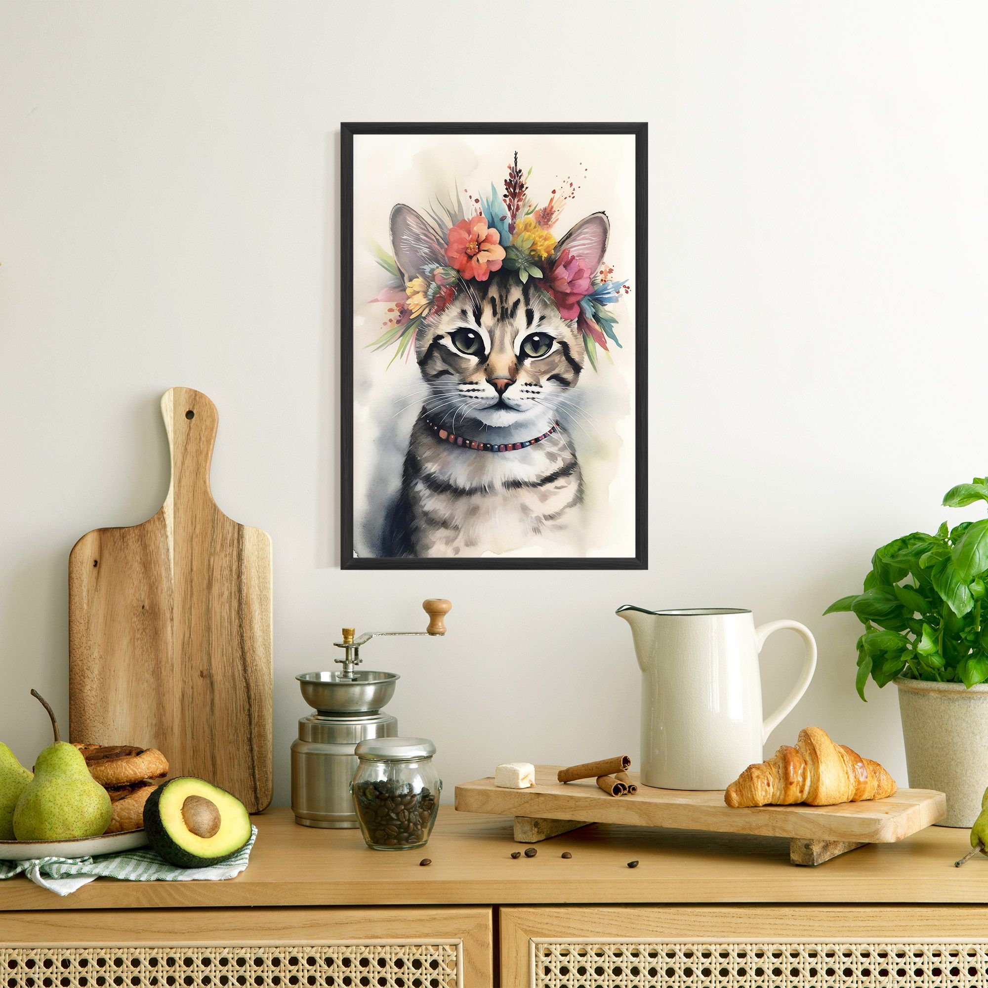 Flower Cat Art mockup 8