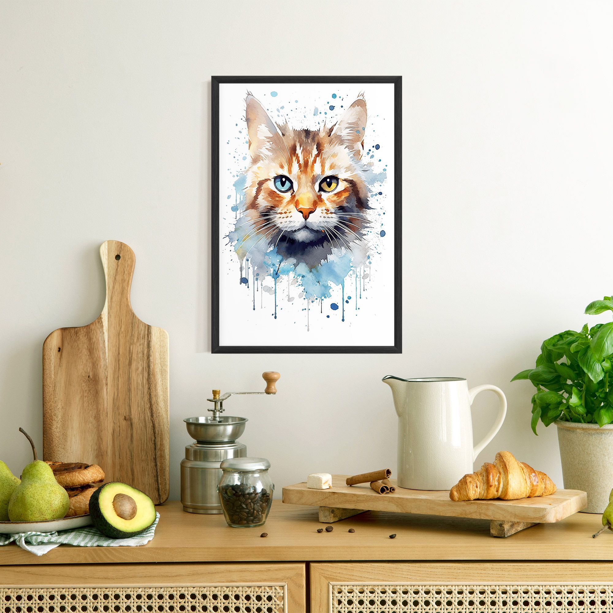 Orange Blue Eyes Cat mockup 8