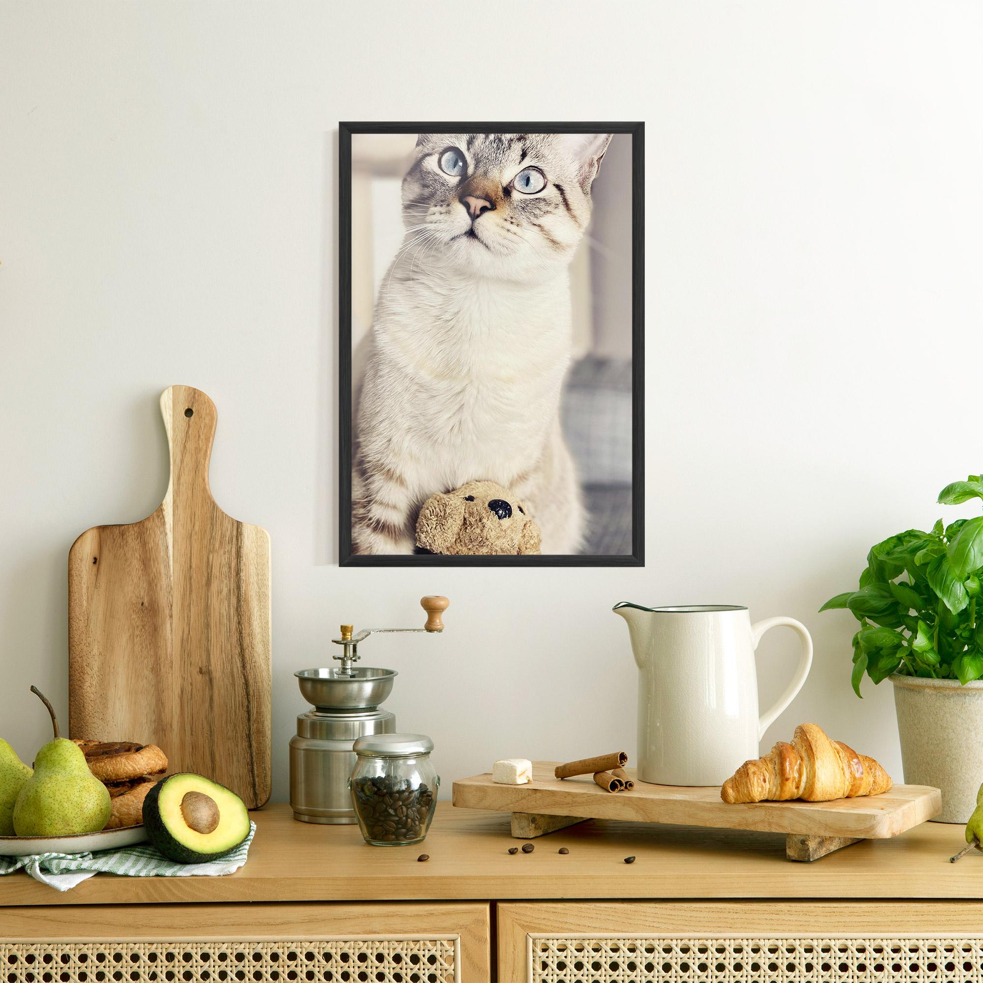 Poster Înrămat Pretty Blue Eyes Cat mockup 8