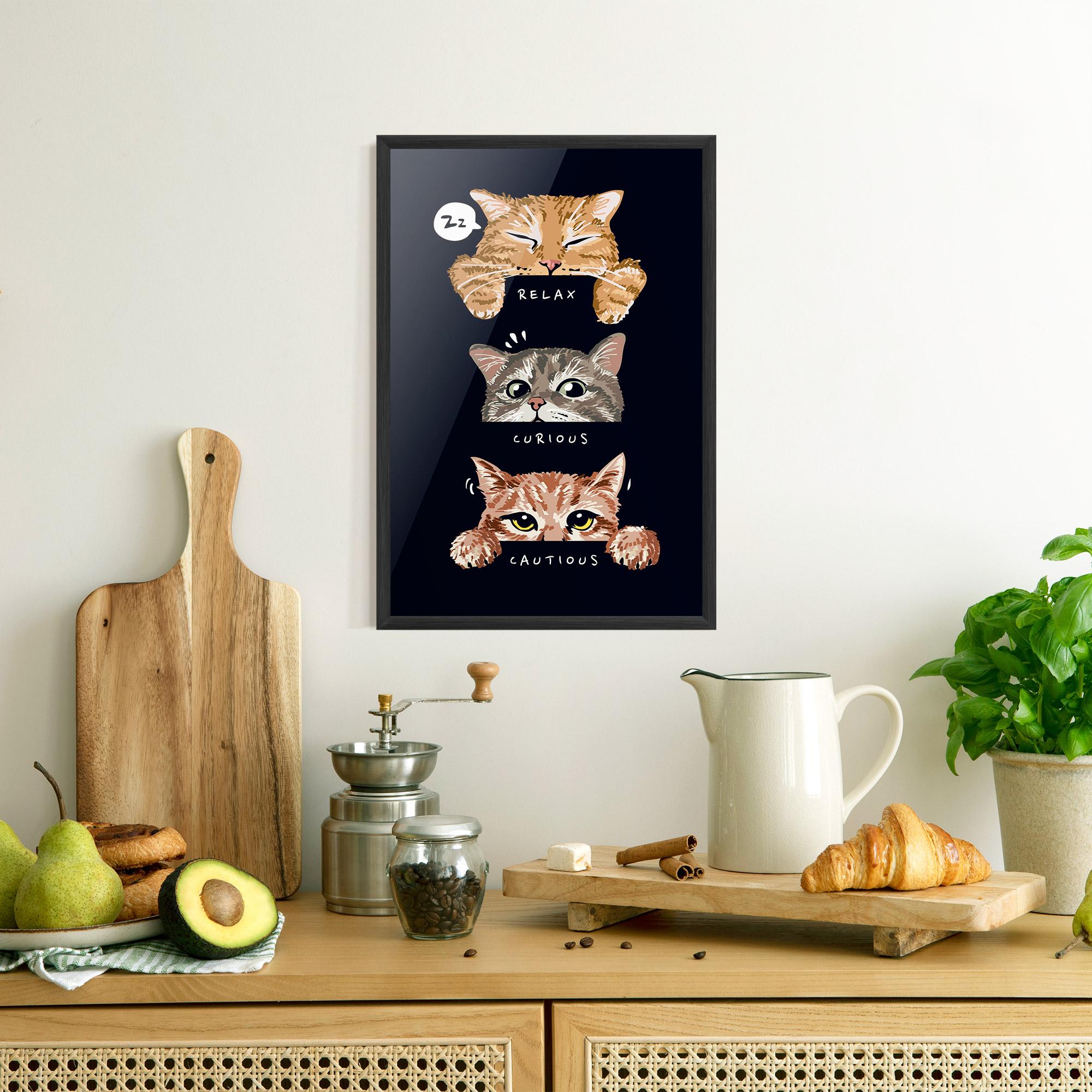 Poster Înrămat Relax Cat mockup 8