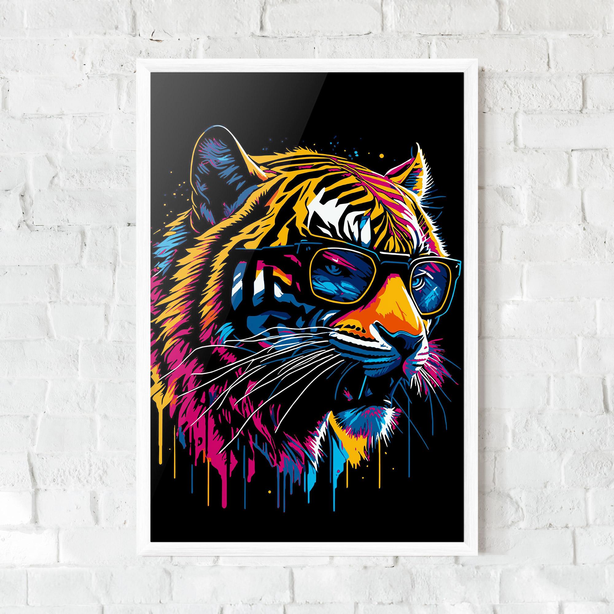 Poster Înrămat Cool Tiger mockup 0