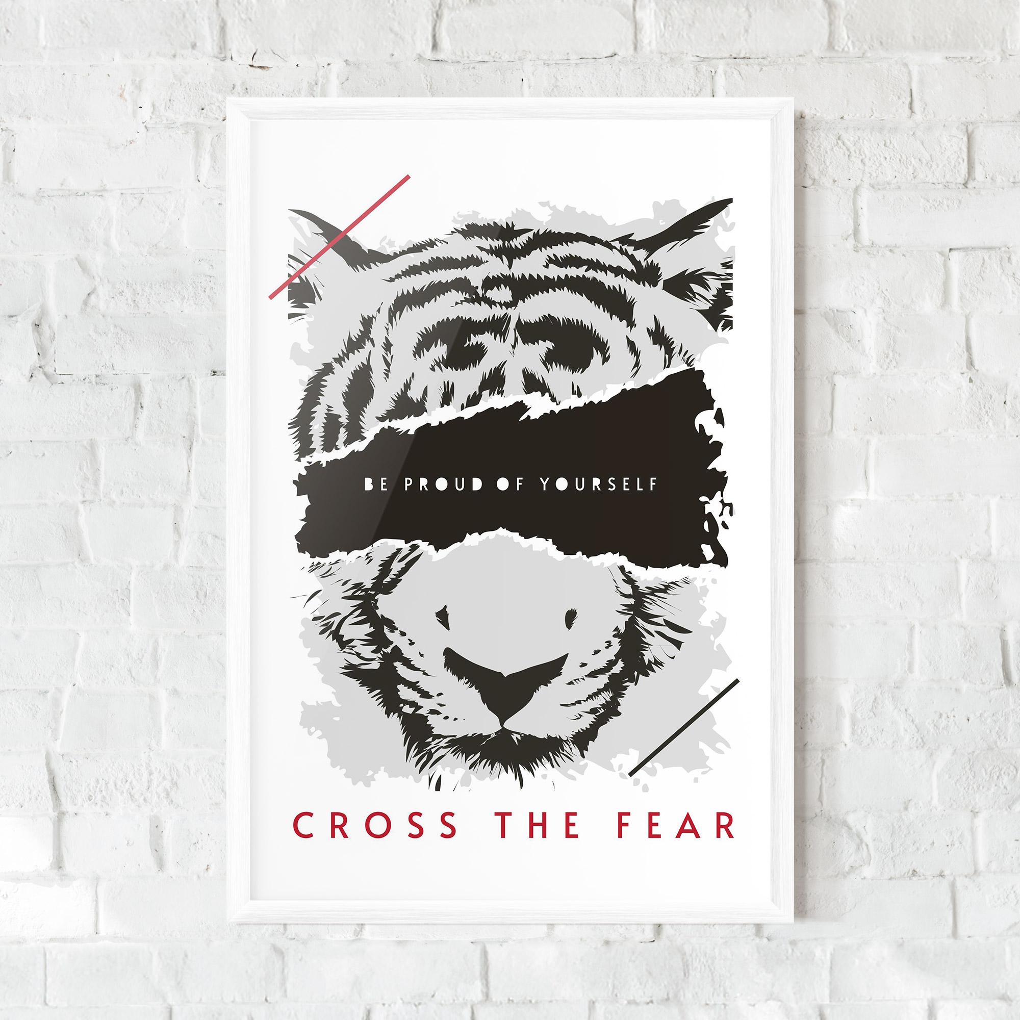Poster Înrămat Cross The Fear mockup 0