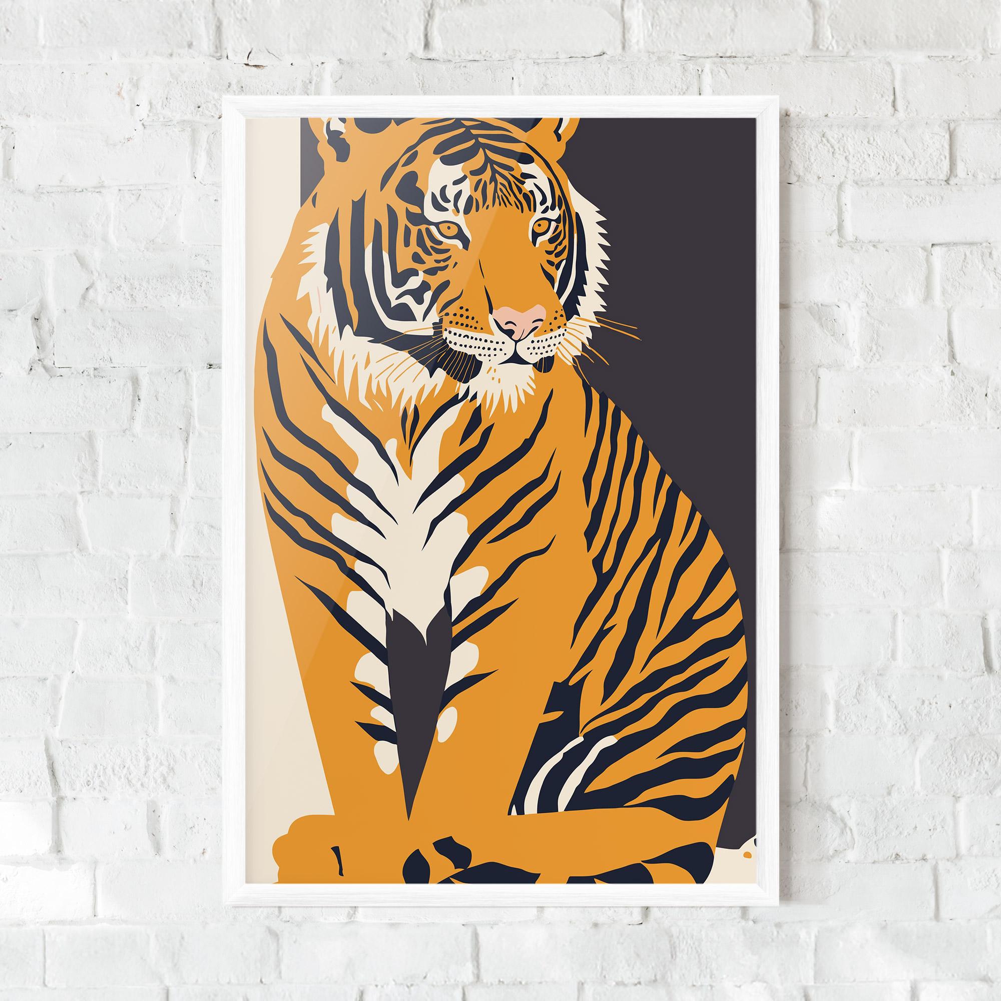 Poster Înrămat Orange Tiger mockup 0