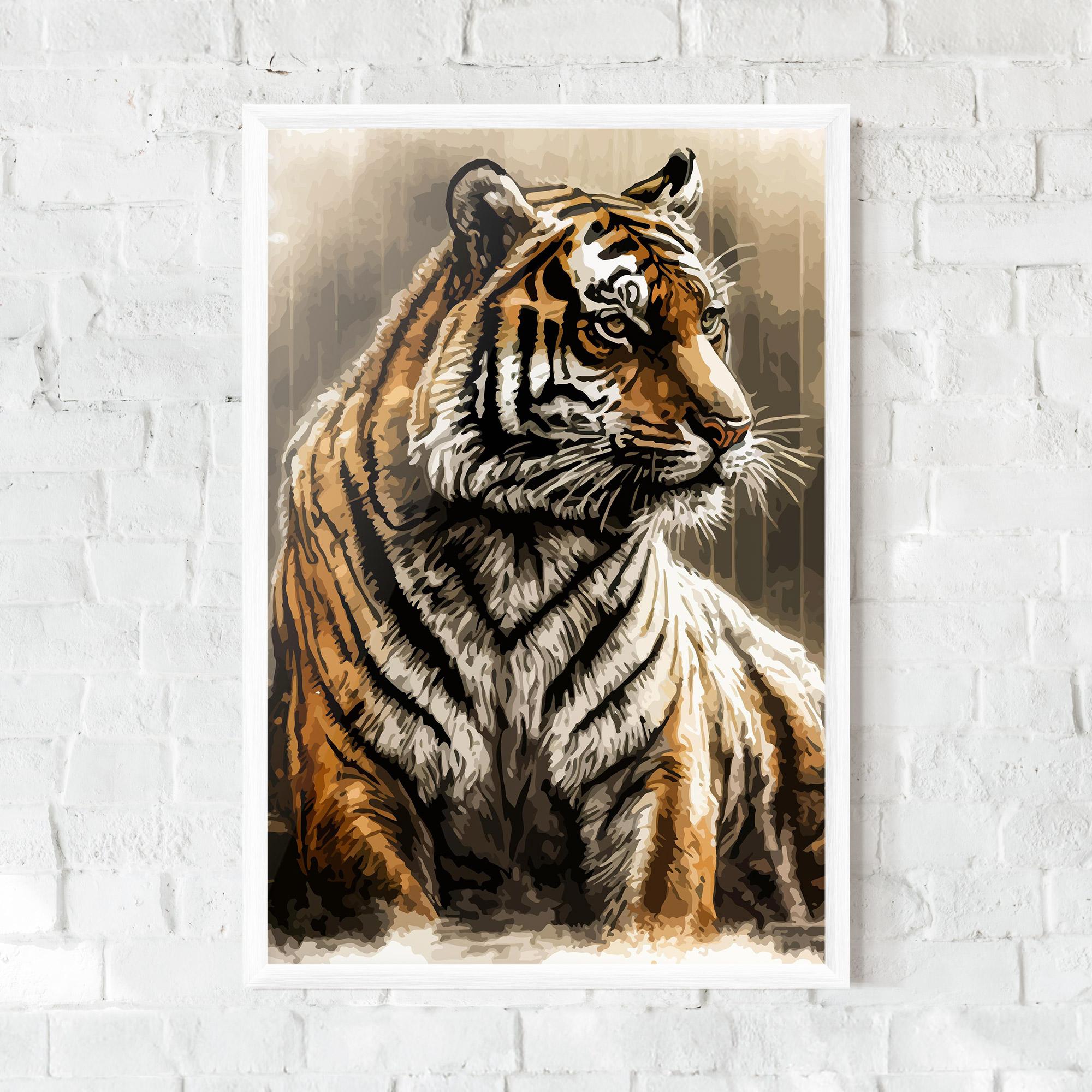 Poster Înrămat Rain Tiger mockup 0