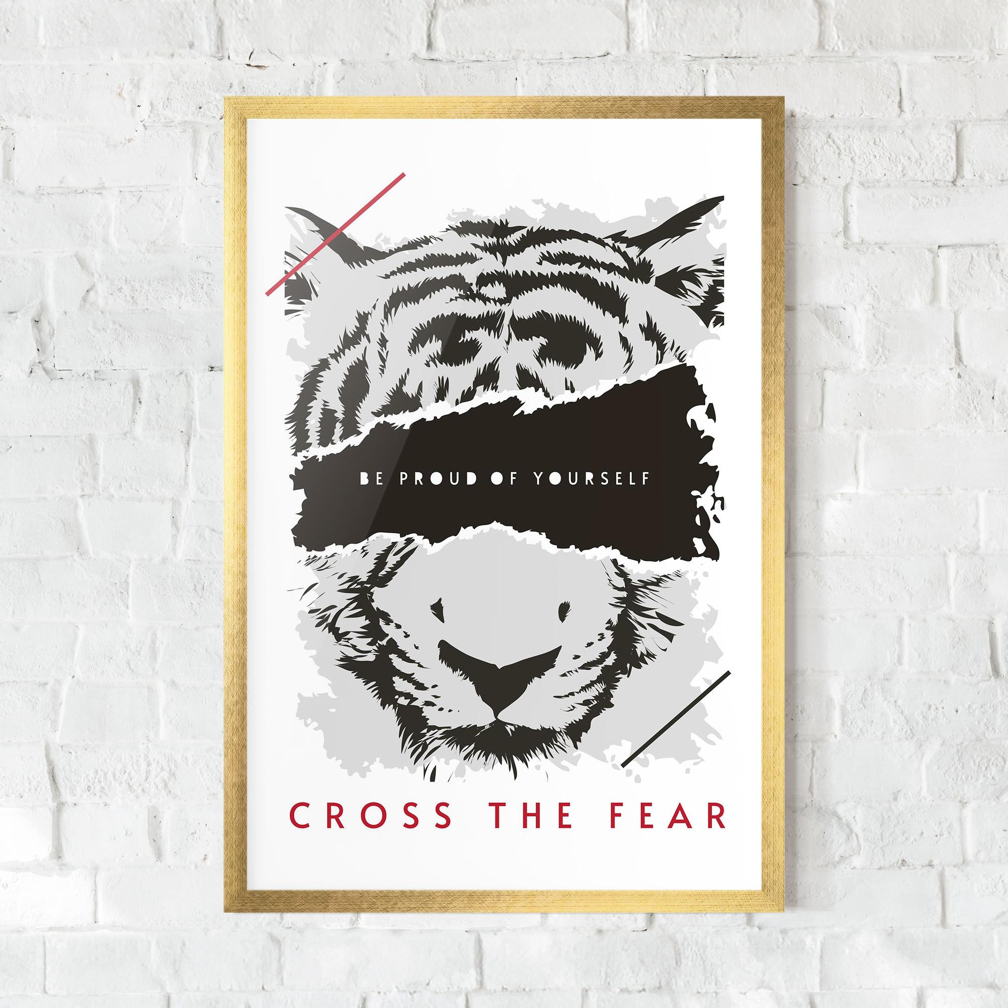 Poster Înrămat Cross The Fear mockup 0