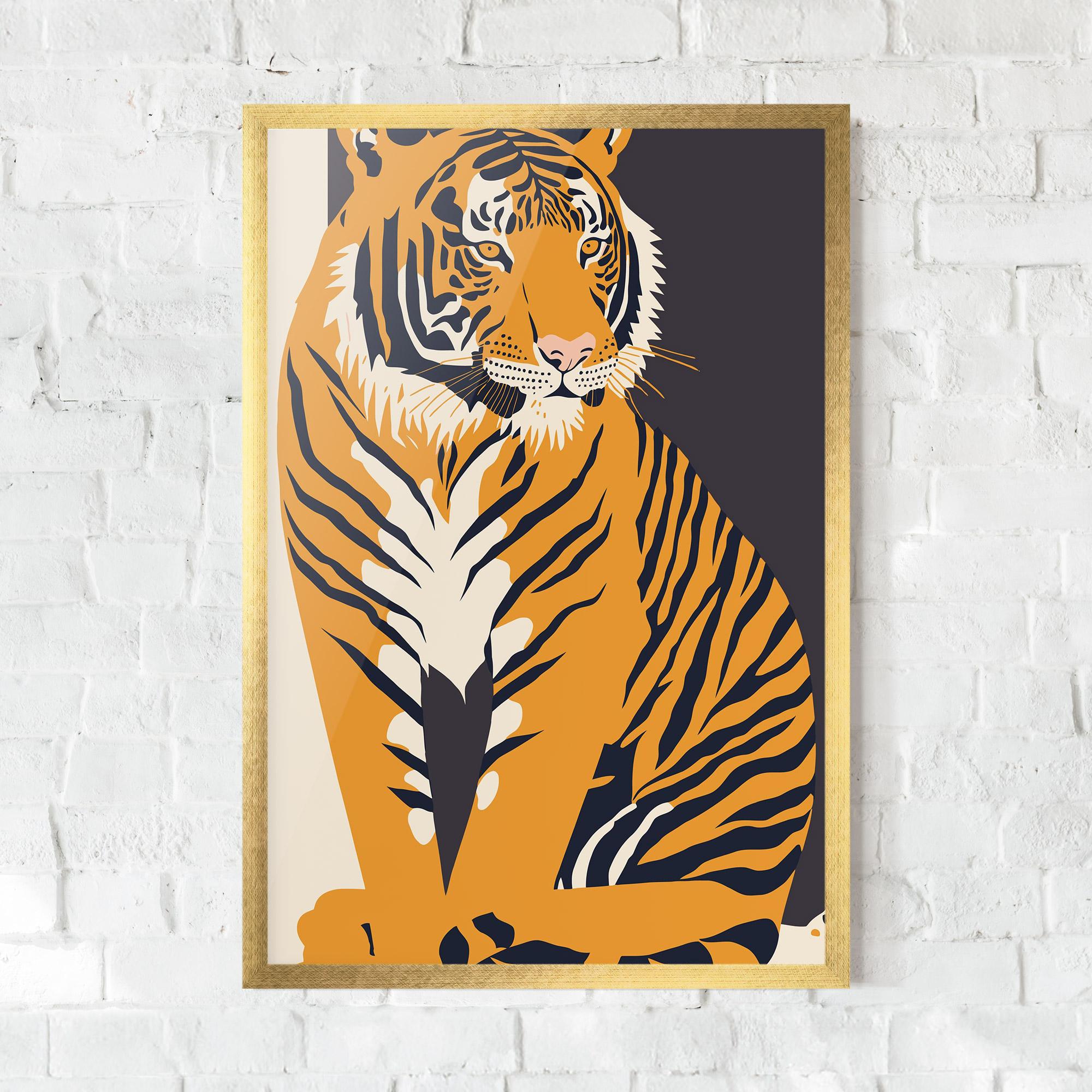 Poster Înrămat Orange Tiger mockup 0