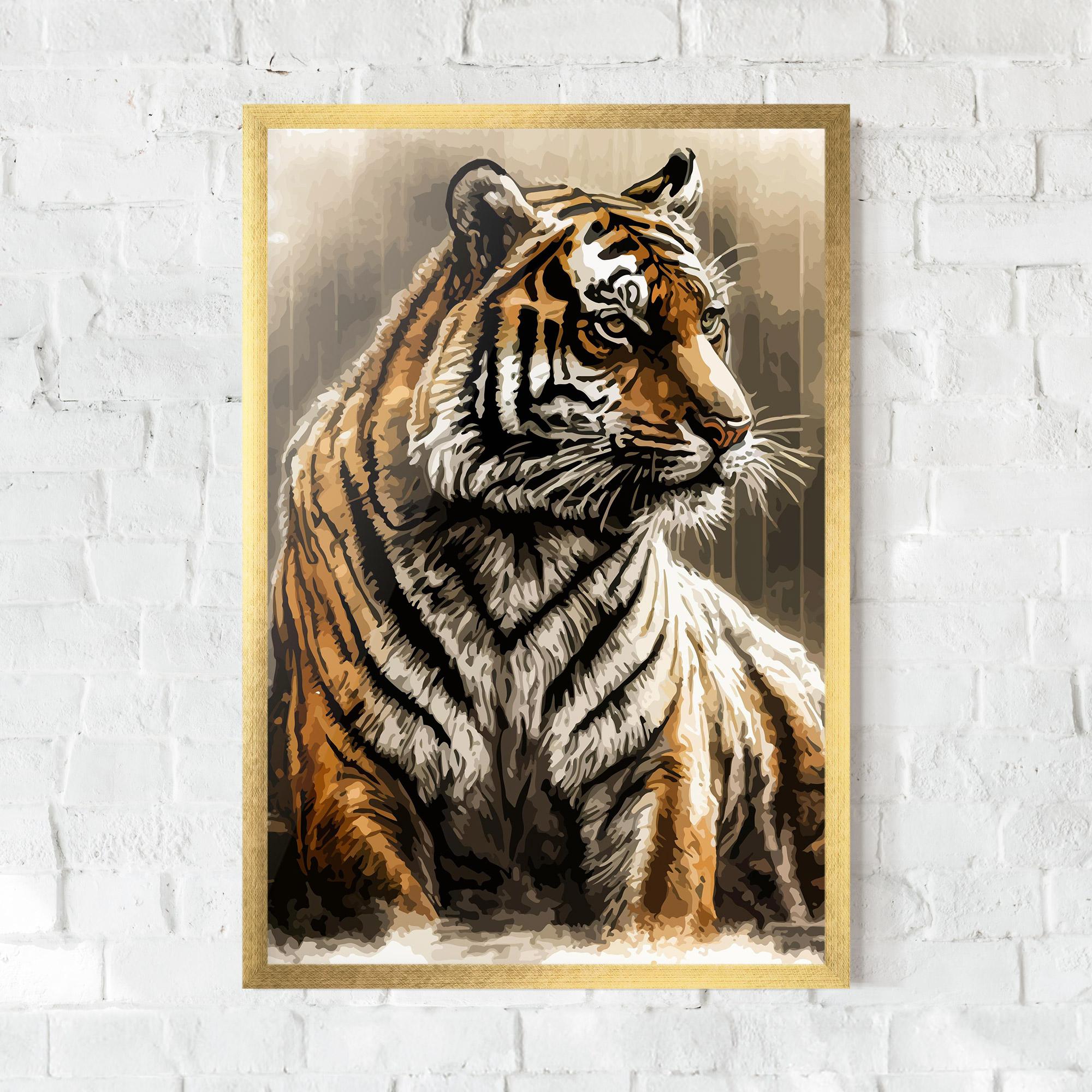 Poster Înrămat Rain Tiger mockup 0