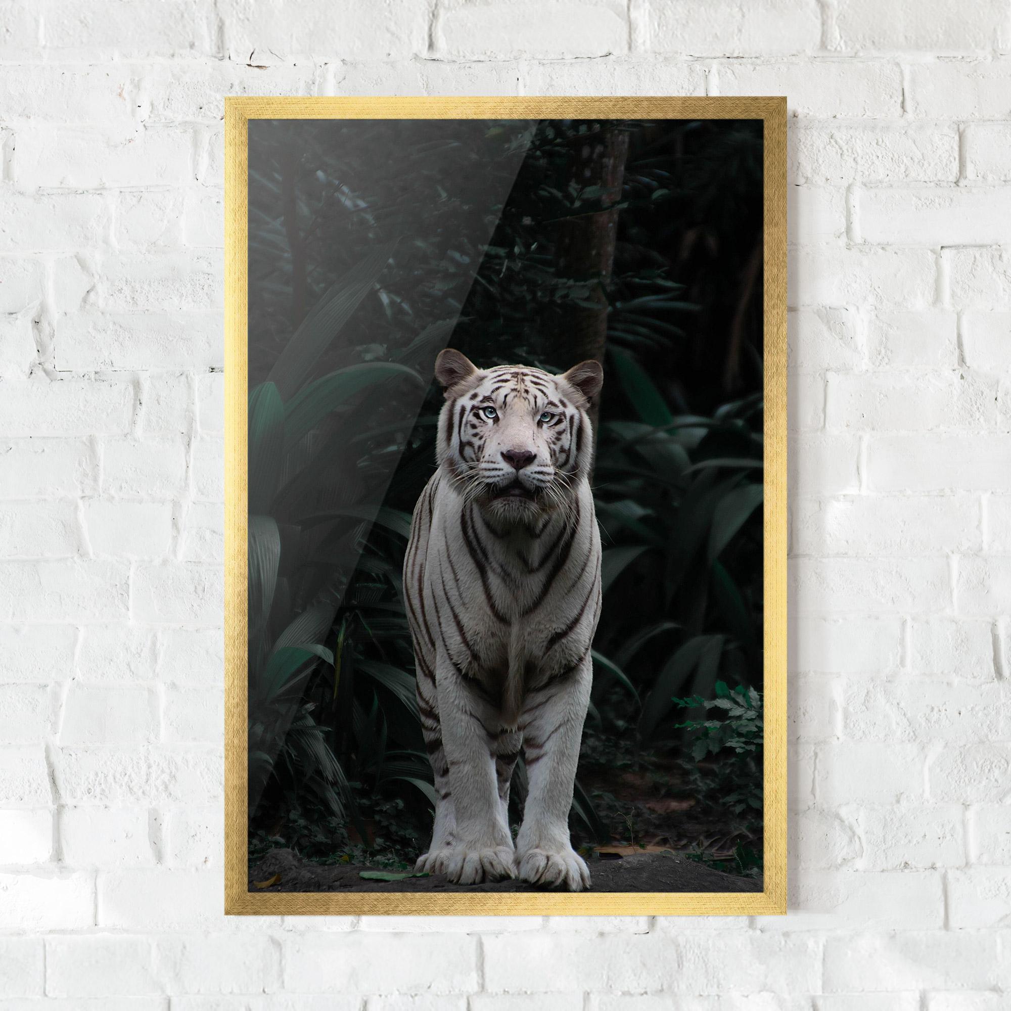 Poster Înrămat White Tiger mockup 0