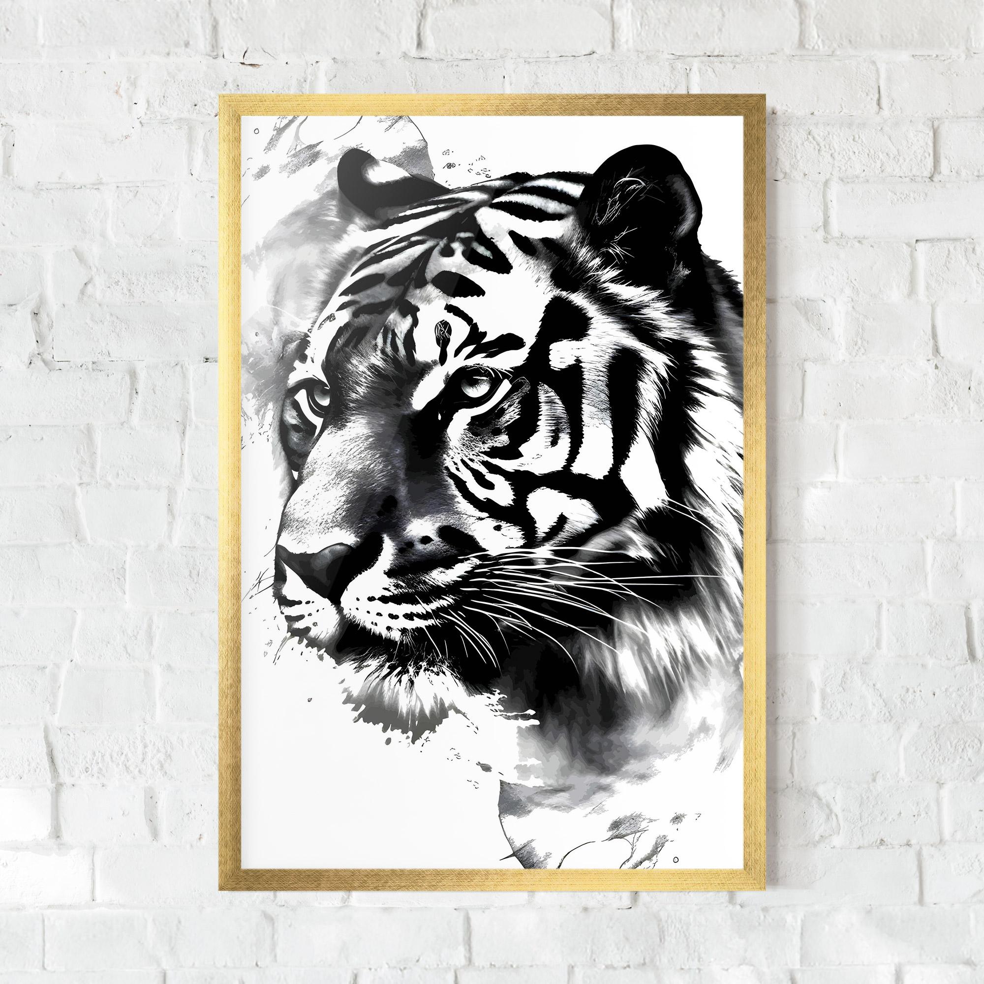 Poster Înrămat Wonderful Tiger mockup 0
