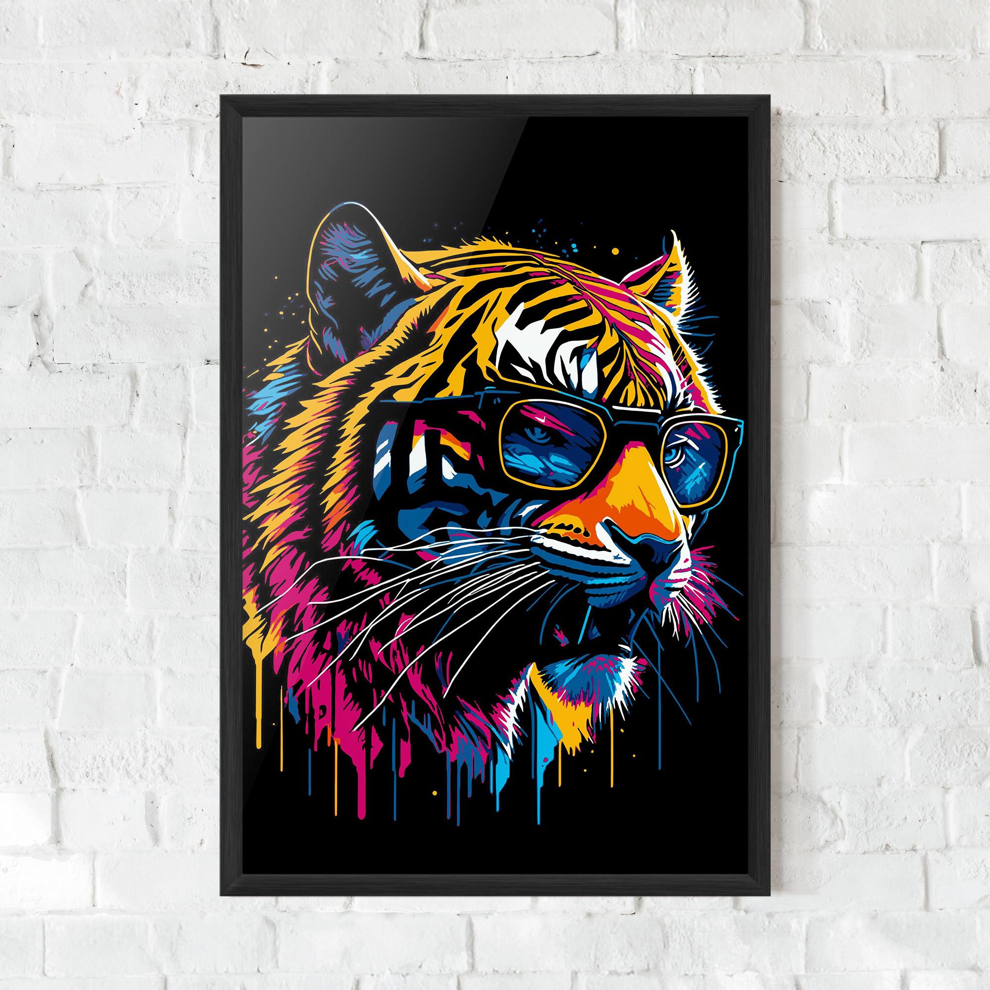 Poster Înrămat Cool Tiger mockup 0