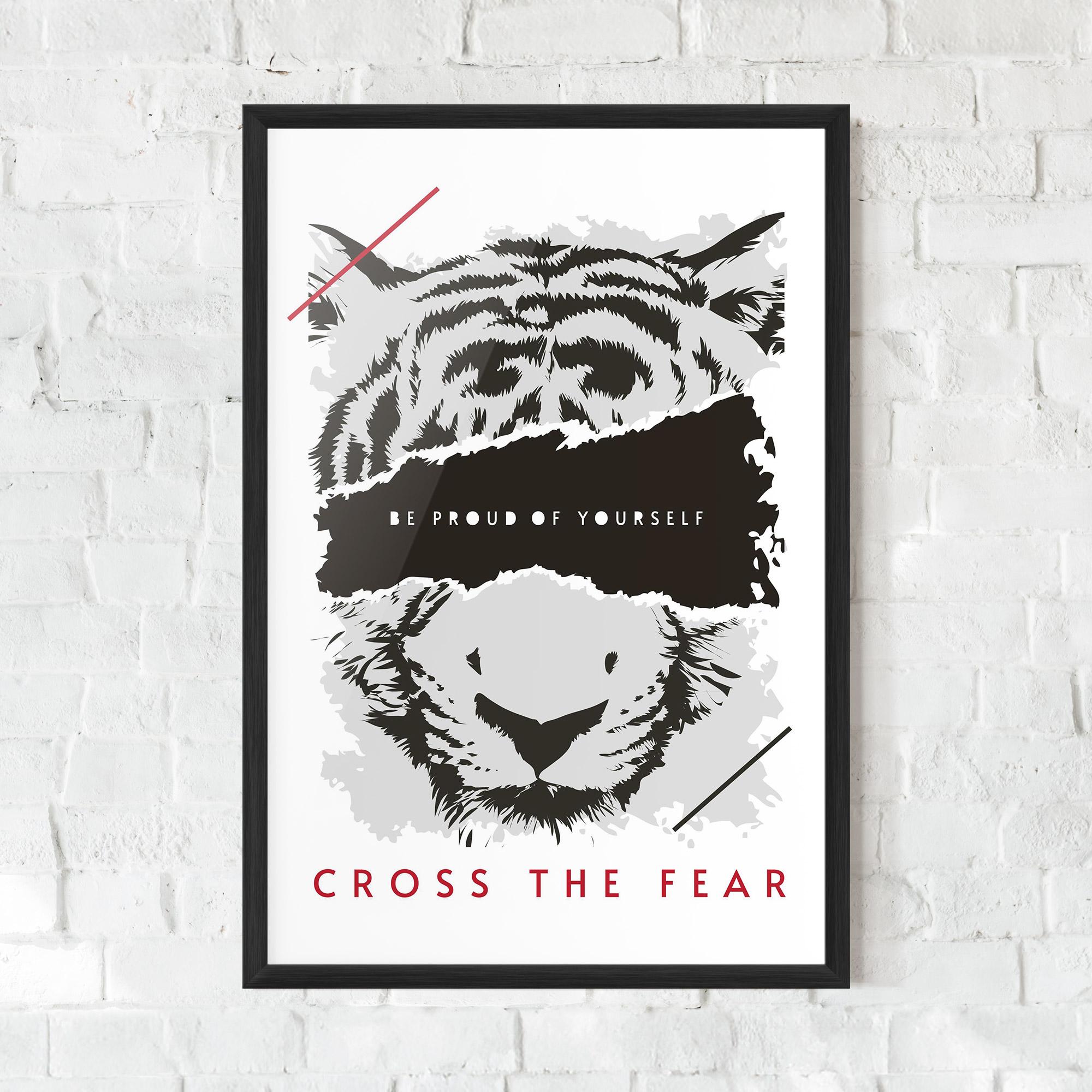Poster Înrămat Cross The Fear mockup 0