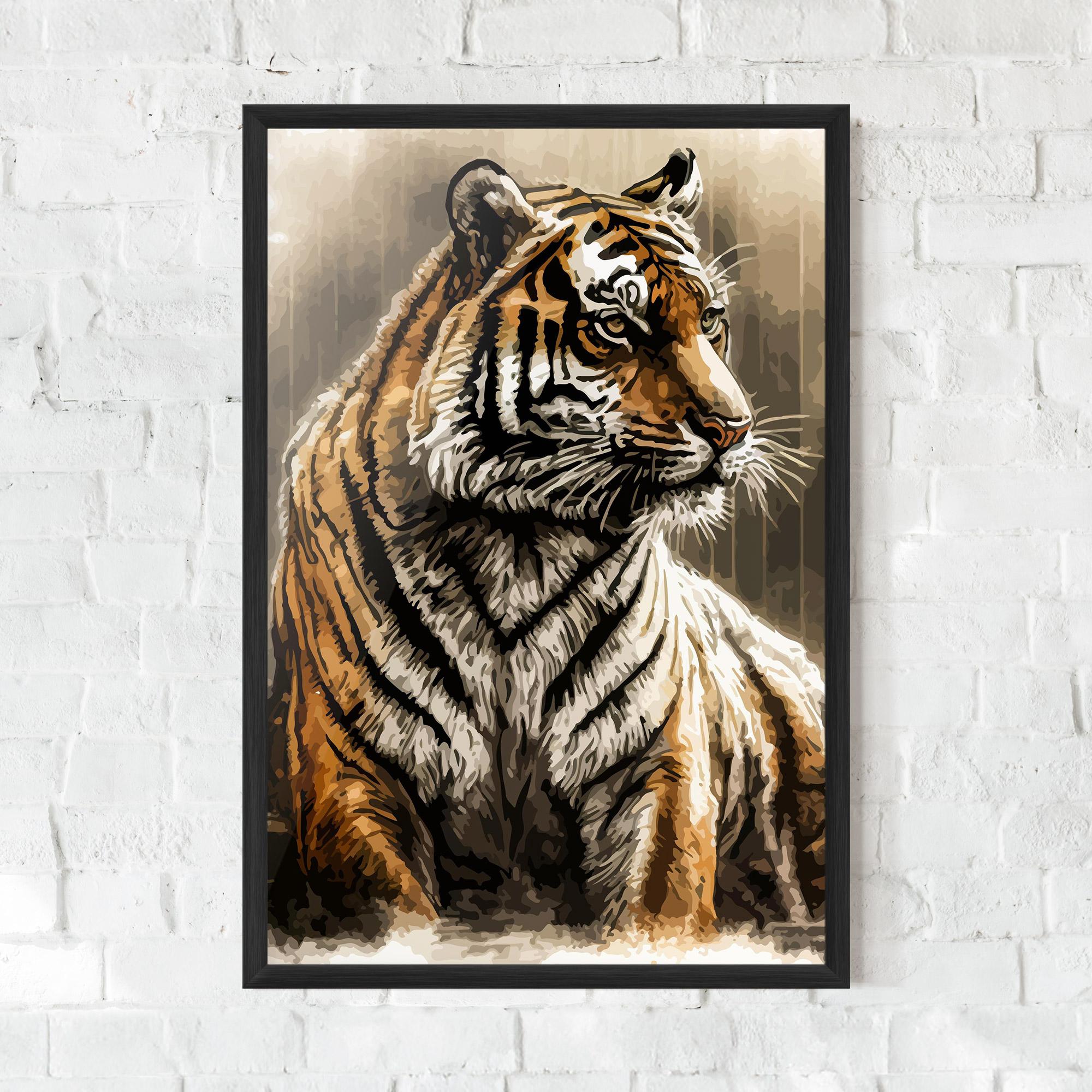Poster Înrămat Rain Tiger mockup 0