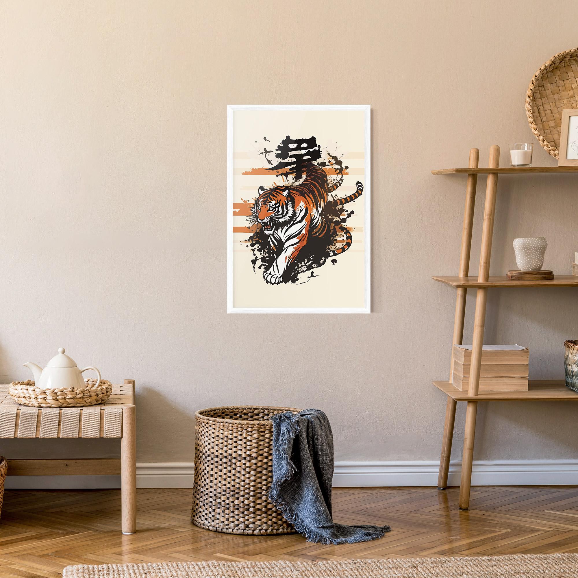 Poster Înrămat Asiatic Tiger mockup 9