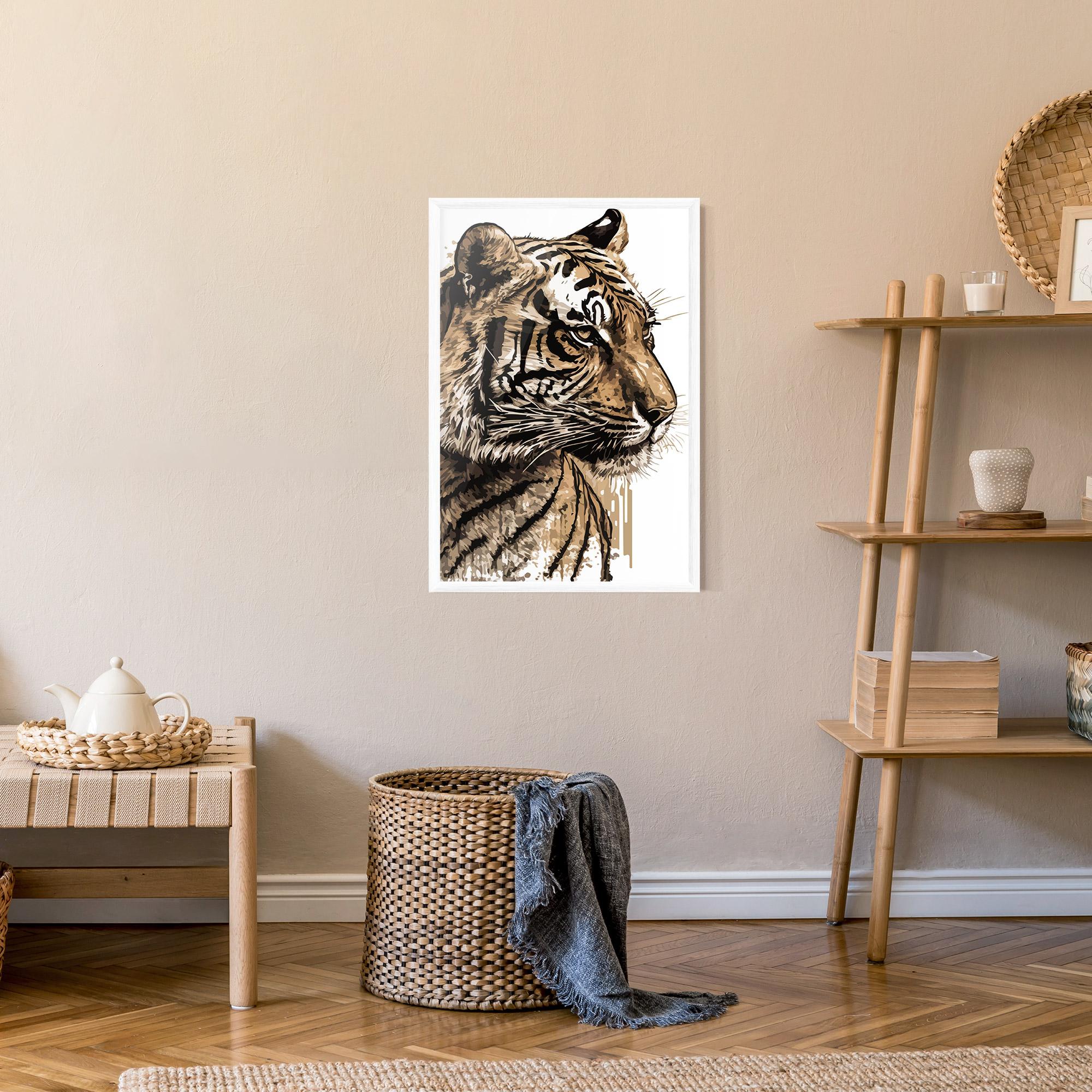 Poster Înrămat Pretty Tiger Art mockup 9