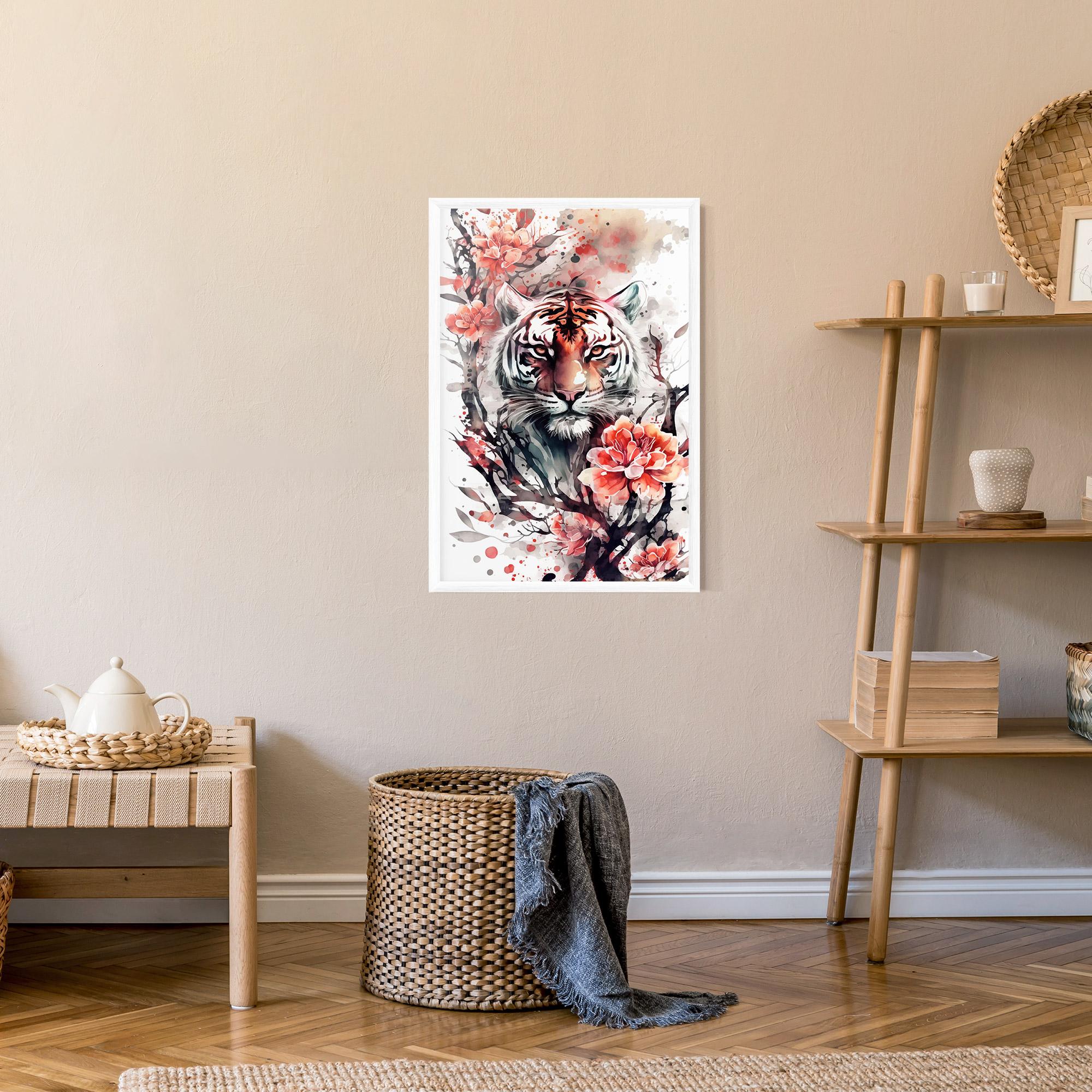 Poster Înrămat Red Tiger mockup 9