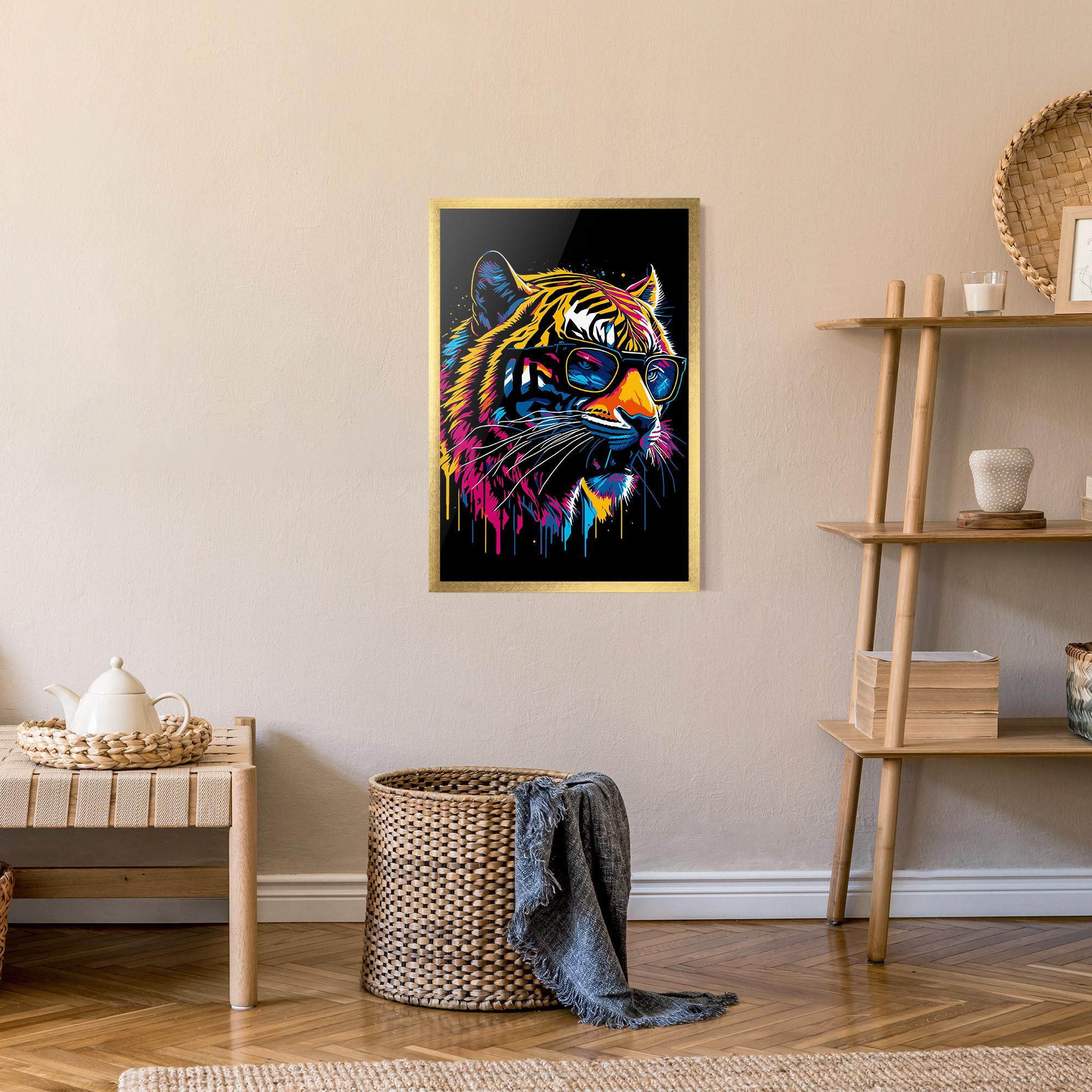 Poster Înrămat Cool Tiger mockup 9