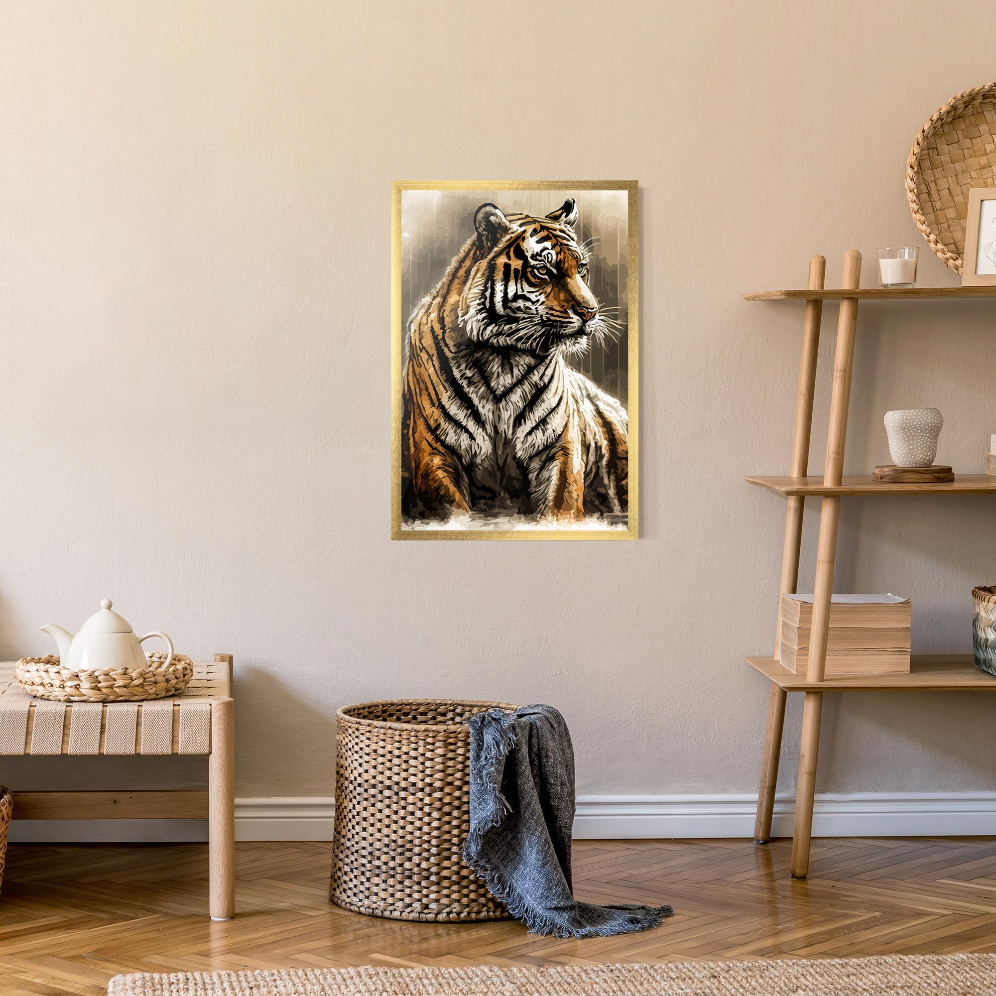 Poster Înrămat Rain Tiger mockup 9