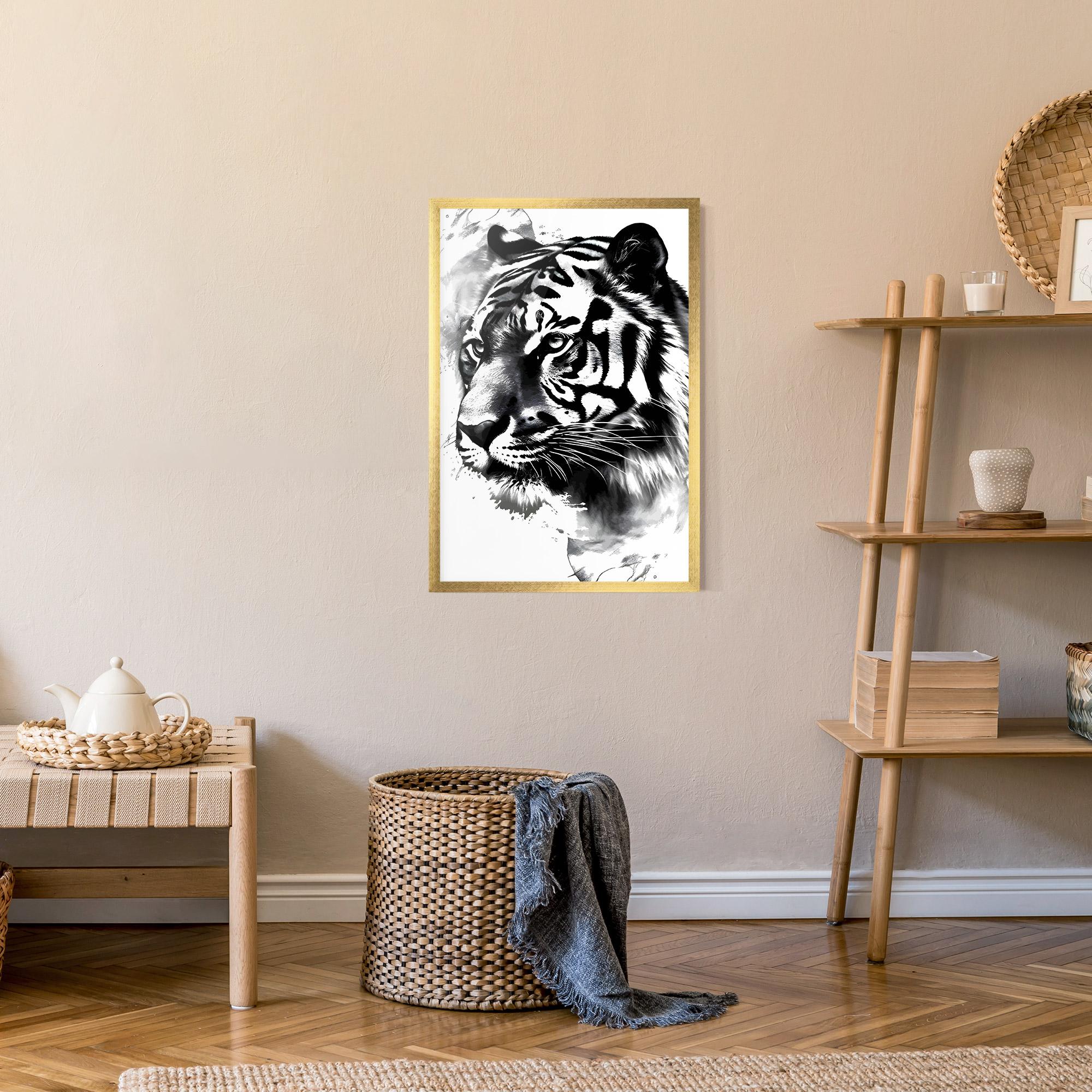 Poster Înrămat Wonderful Tiger mockup 9