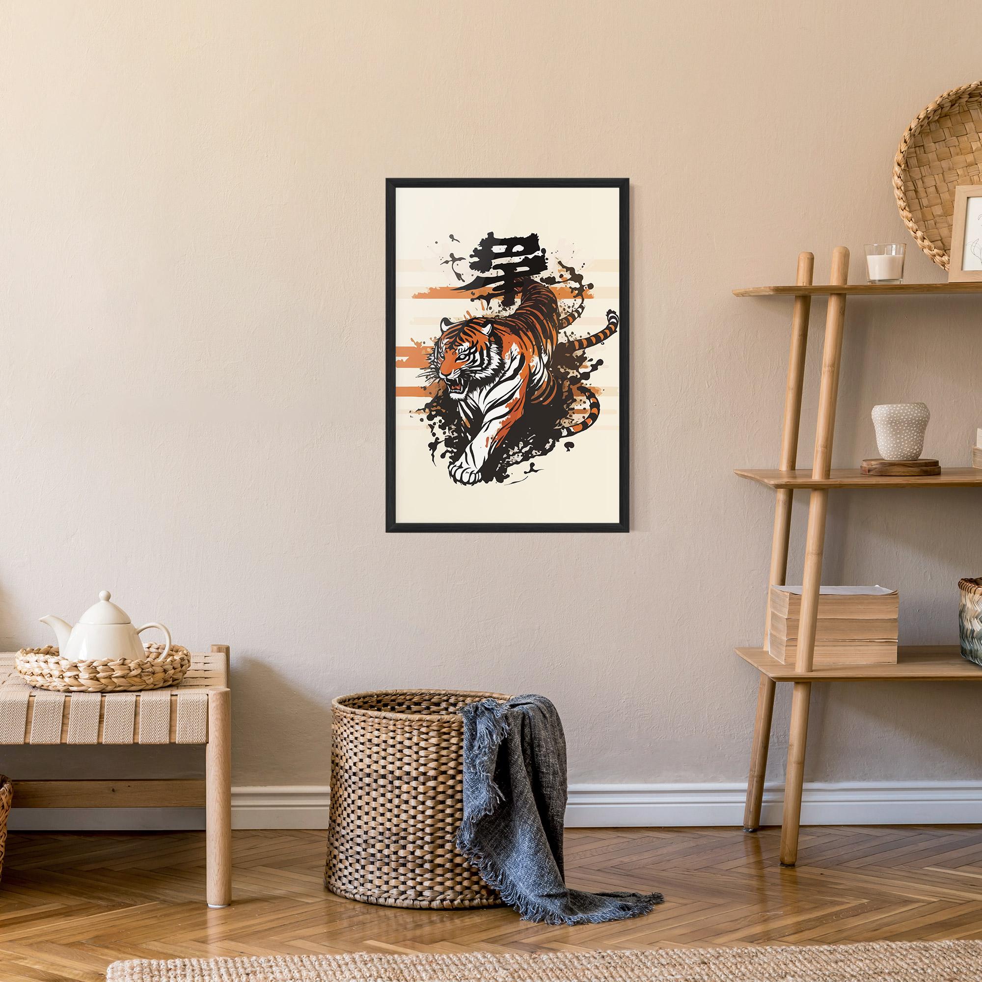 Poster Înrămat Asiatic Tiger mockup 9