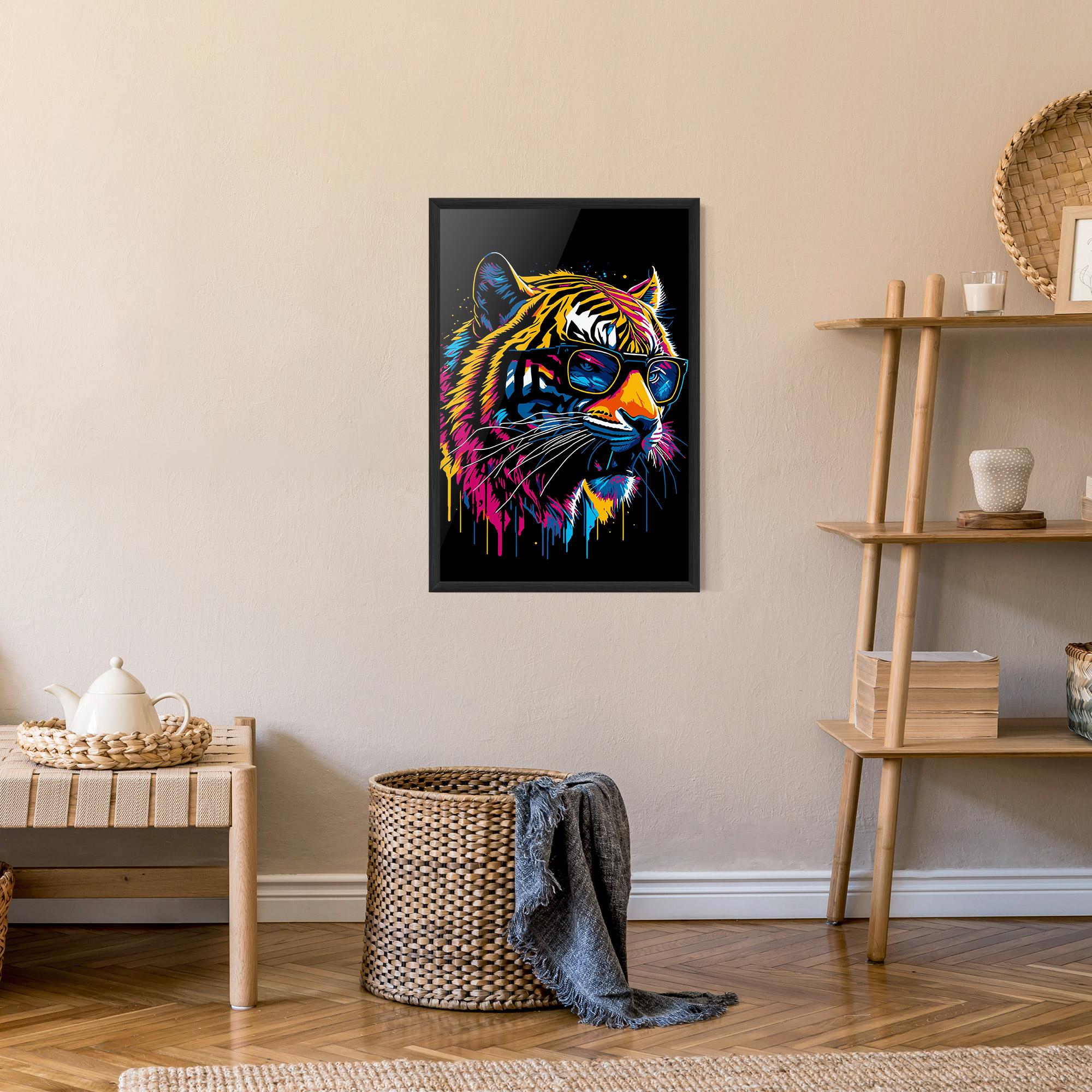 Poster Înrămat Cool Tiger mockup 9