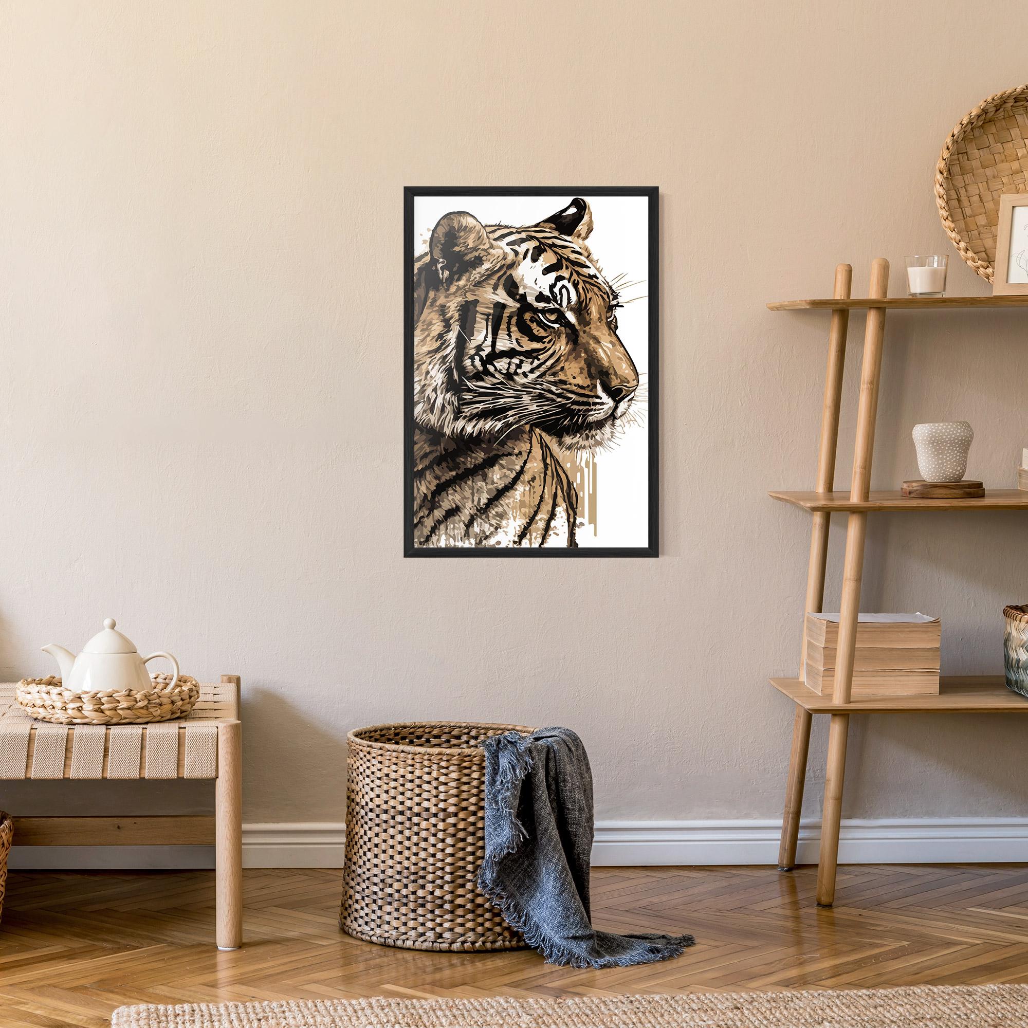Poster Înrămat Pretty Tiger Art mockup 9
