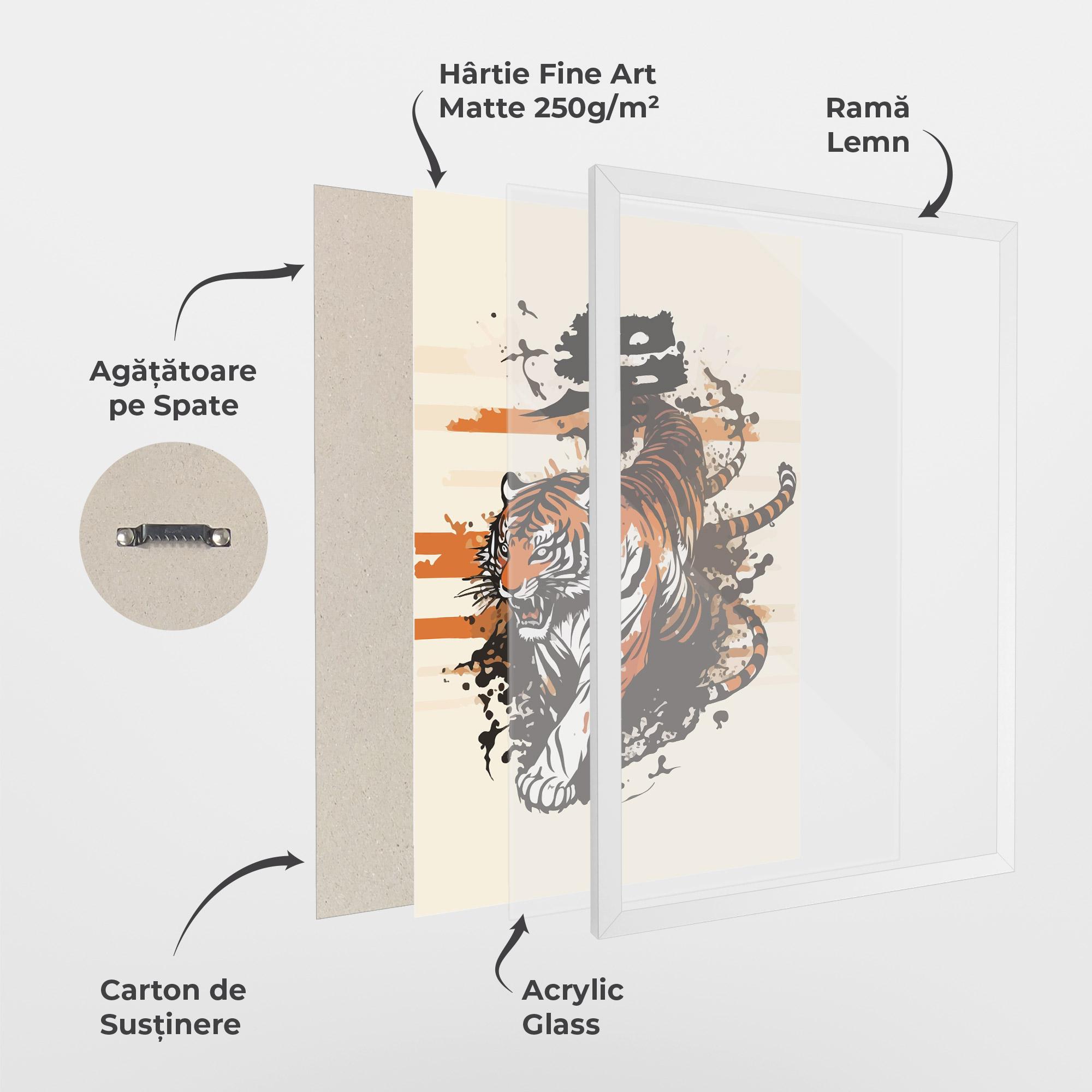 Poster Înrămat Asiatic Tiger mockup 1