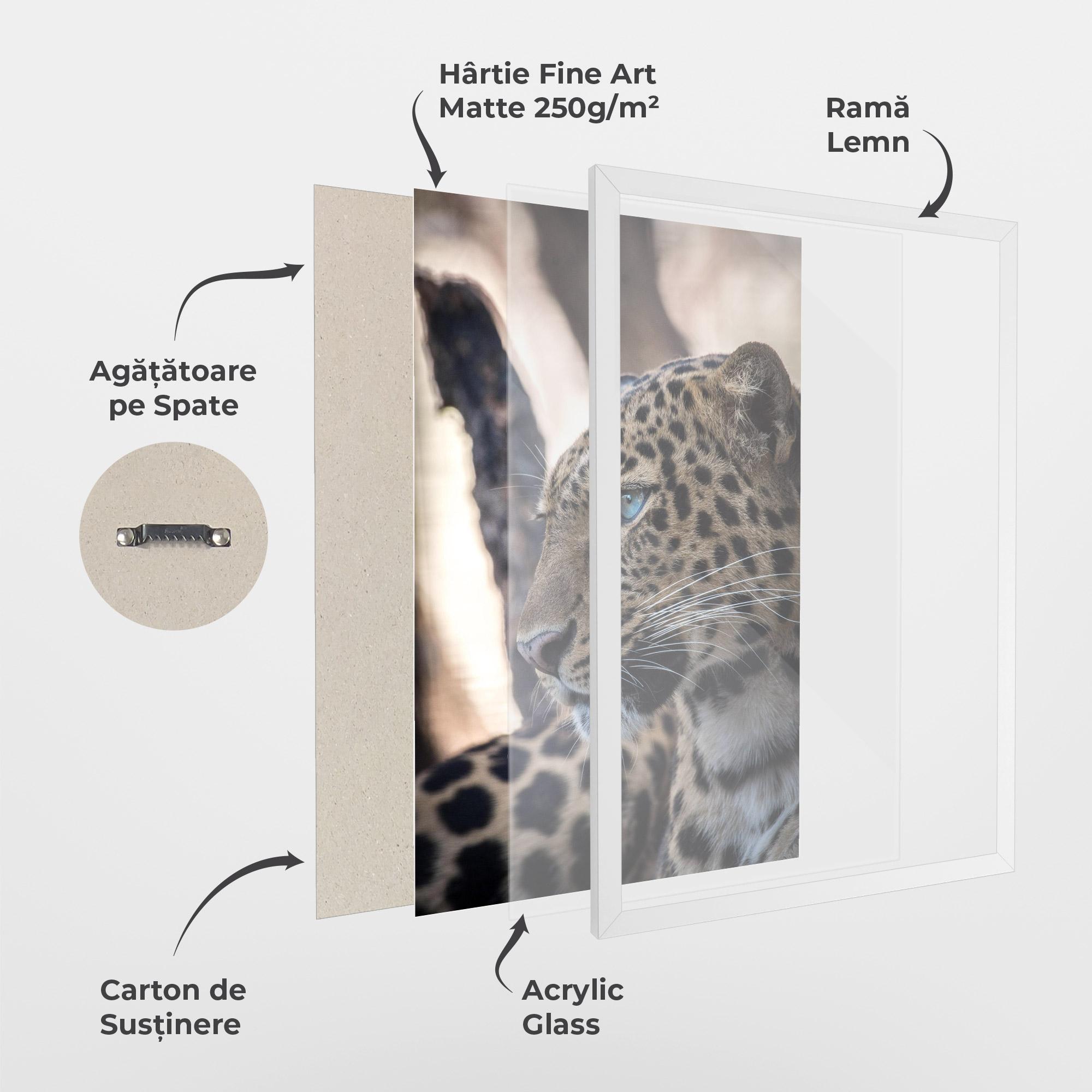 Poster Înrămat Blue Tiger mockup 1