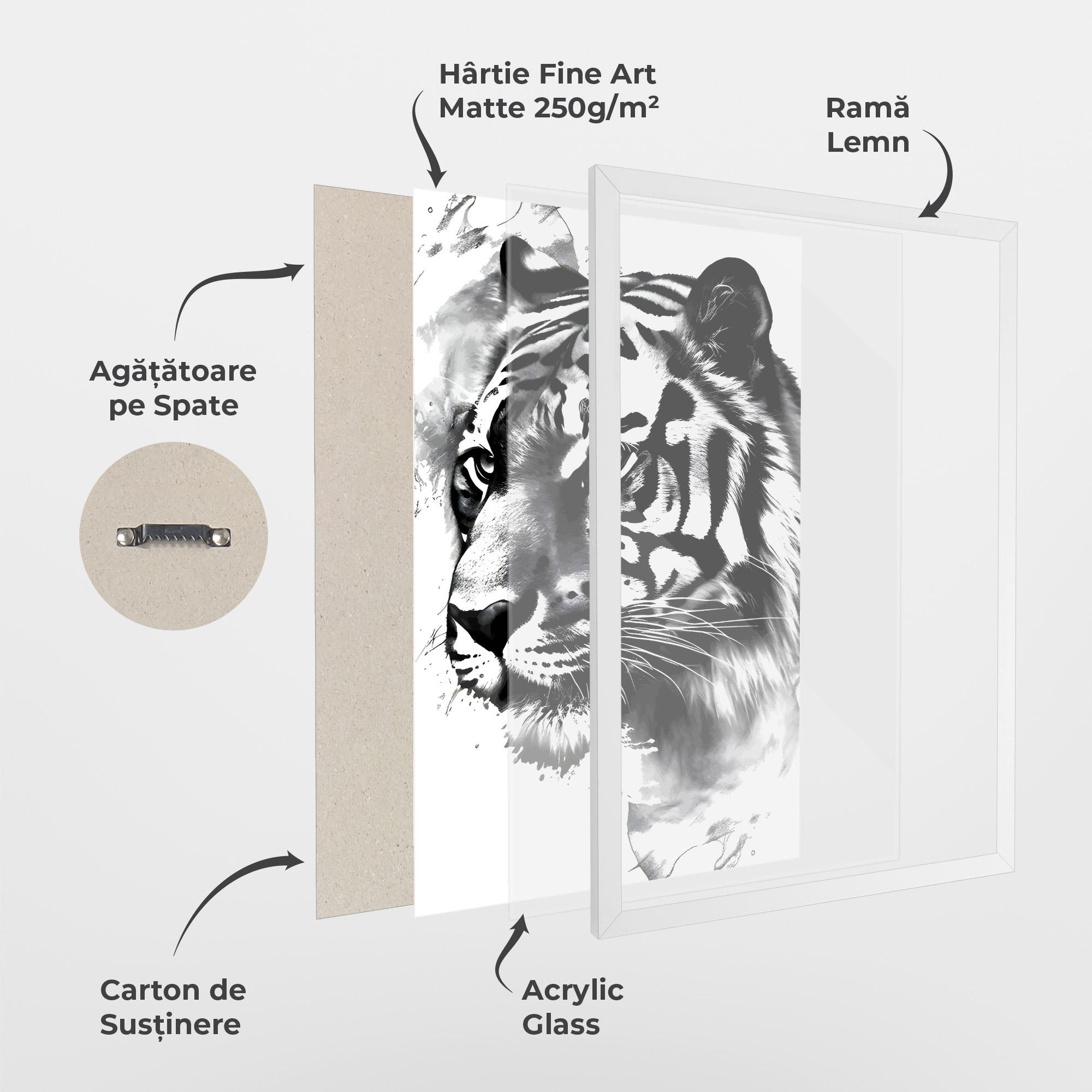 Poster Înrămat Wonderful Tiger mockup 1