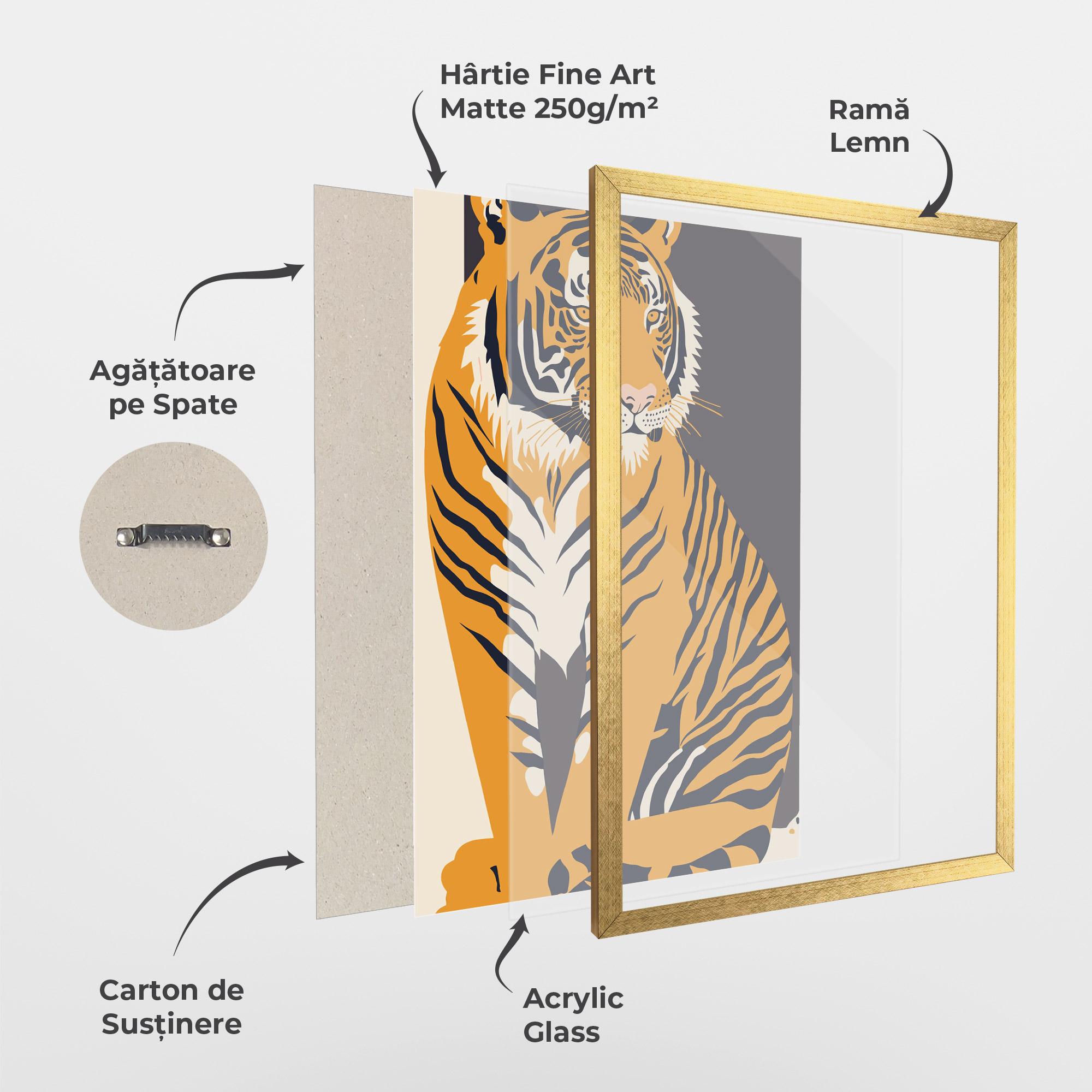 Poster Înrămat Orange Tiger mockup 1