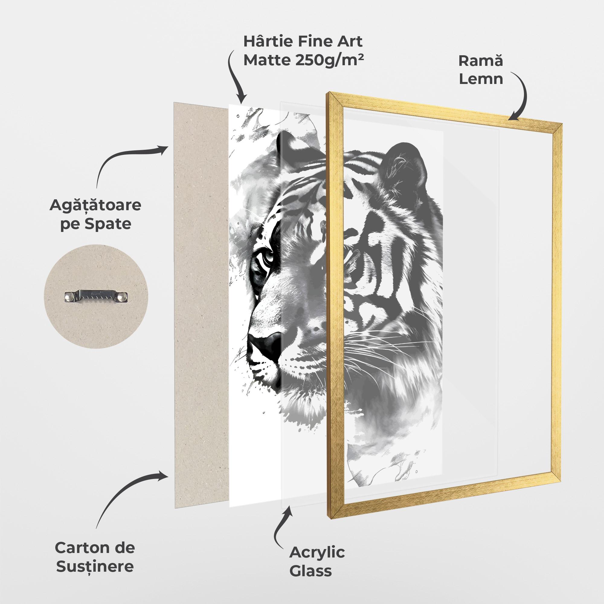 Poster Înrămat Wonderful Tiger mockup 1