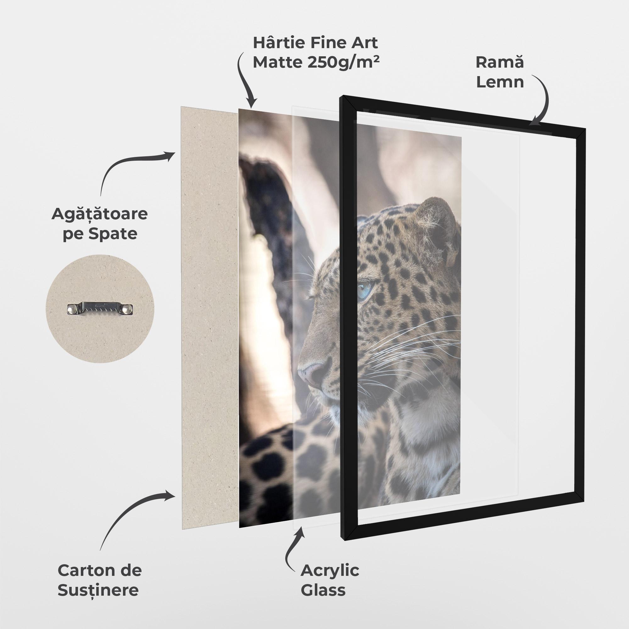 Poster Înrămat Blue Tiger mockup 1