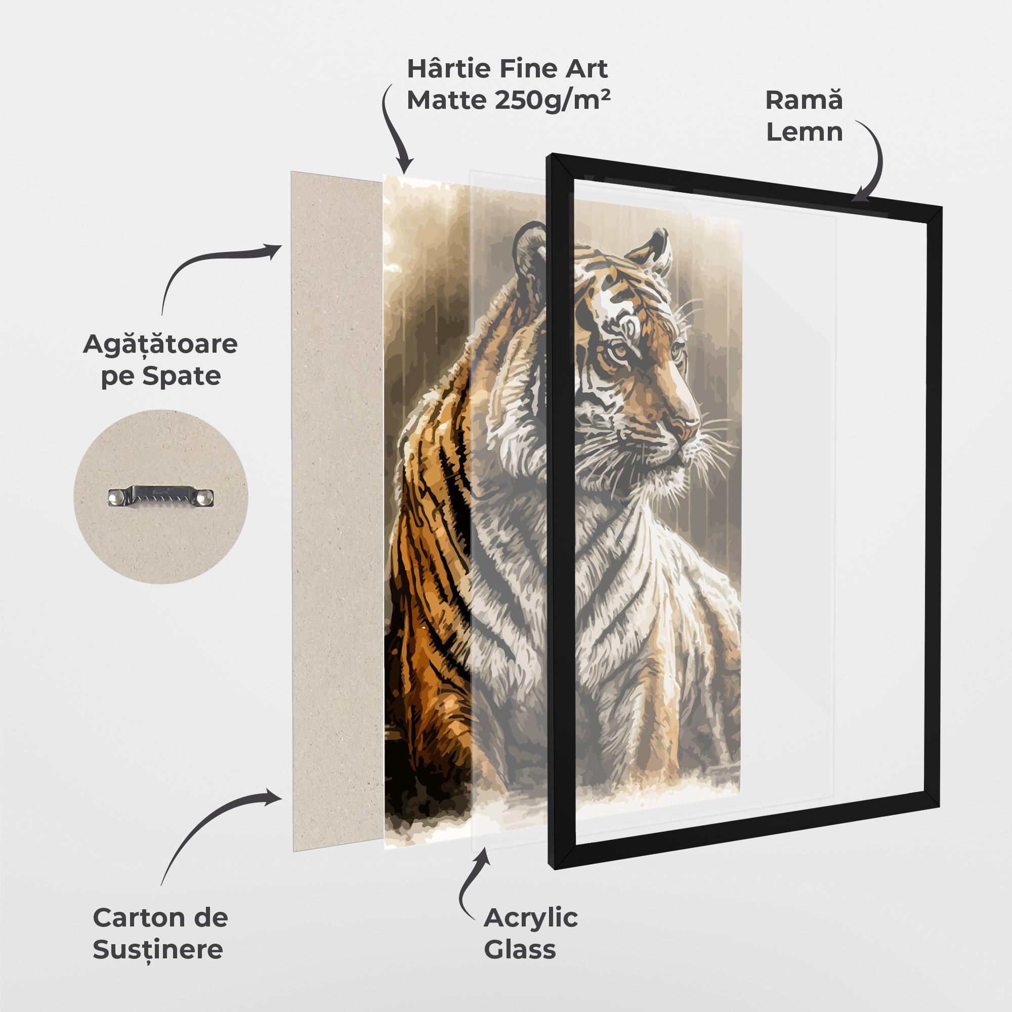 Poster Înrămat Rain Tiger mockup 1