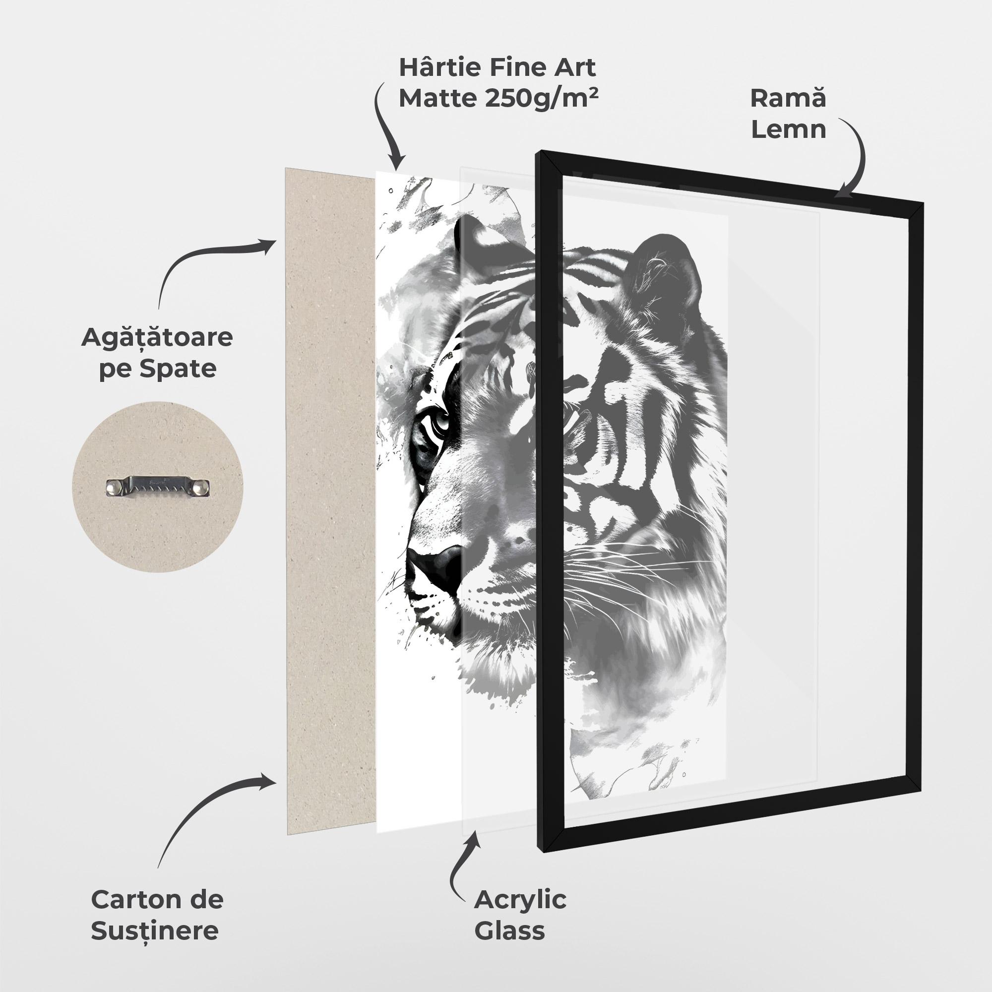 Poster Înrămat Wonderful Tiger mockup 1